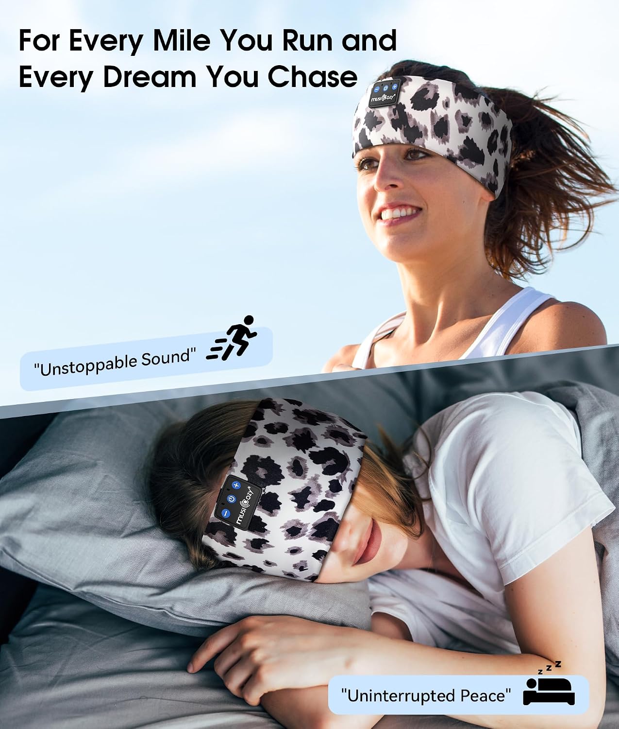ALMOHADILLA TERAPÉUTICA MUSICOZY BLUETOOTH 5.4 SLEEP HEADPHONES BANDA DEPORTIVA INALÁMBRICA - 2