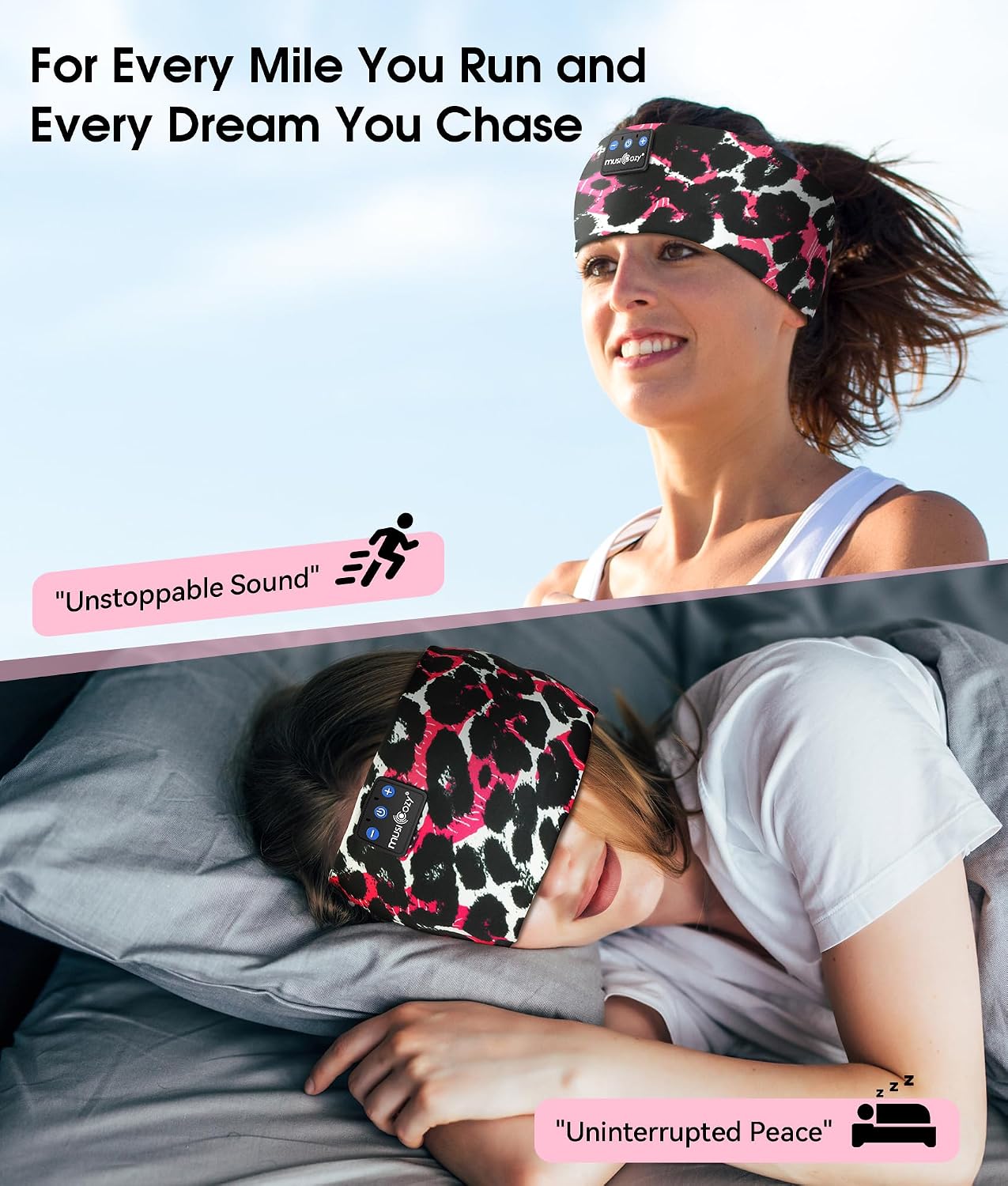 ALMOHADILLA TERAPÉUTICA MUSICOZY BLUETOOTH 5.4 SLEEP HEADPHONES BANDA DEPORTIVA INALÁMBRICA - 2