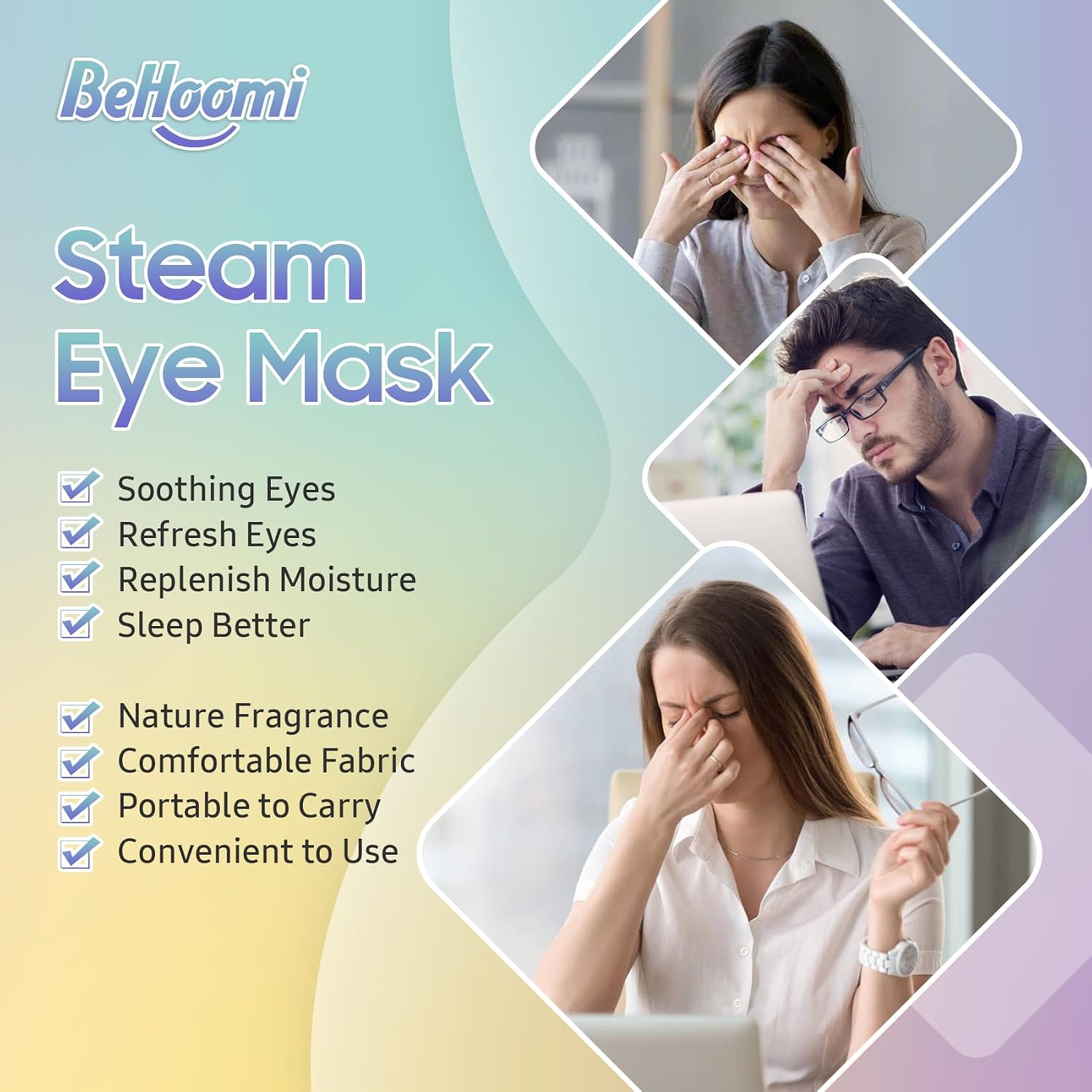 ALMOHADILLA TÉRMICA PARA OJOS BEHOOMI 30 UNIDADES - 5