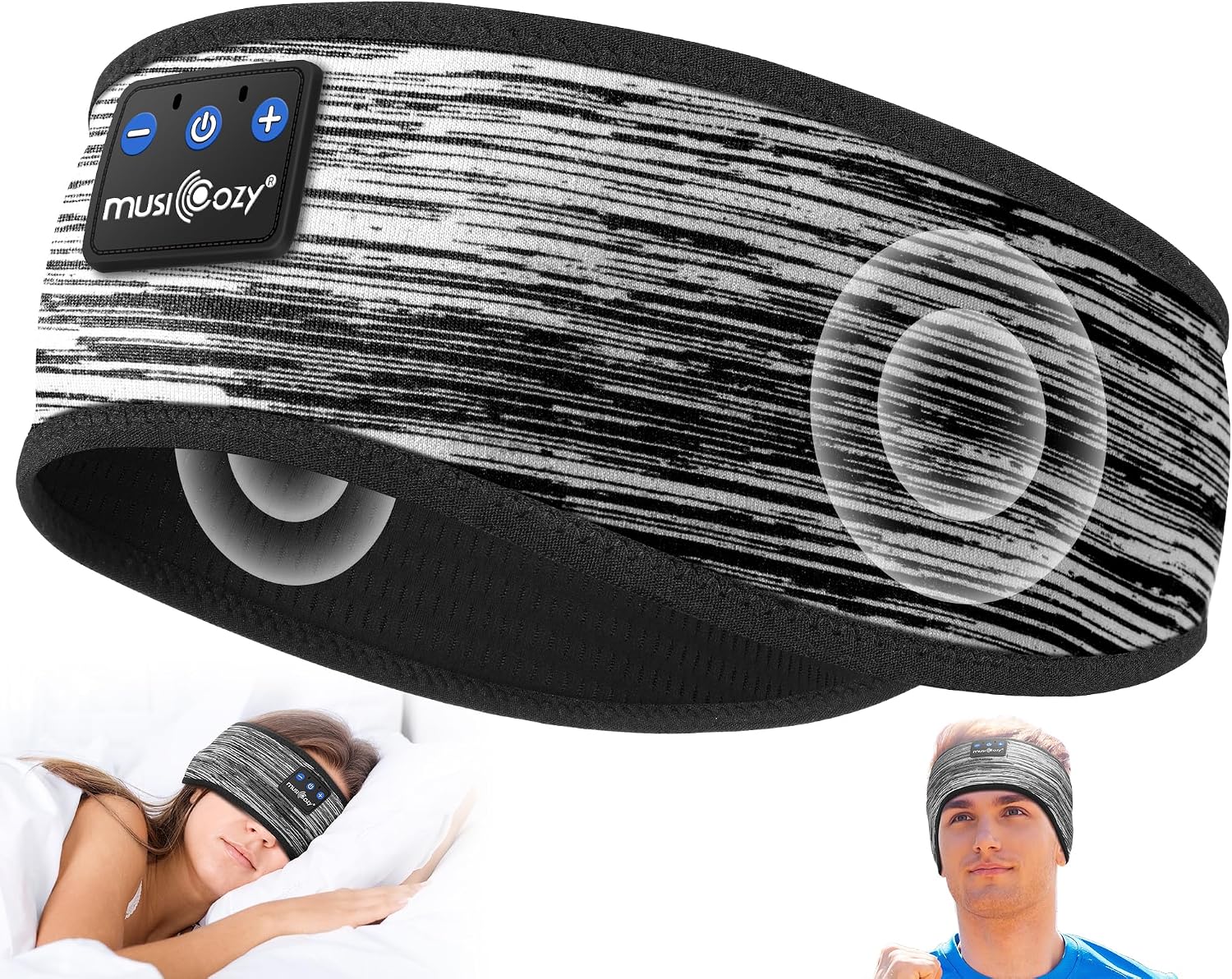 ALMOHADILLA TERAPÉUTICA MUSICOZY BLUETOOTH 5.4 SLEEP HEADPHONES CON BANDA DEPORTIVA INALÁMBRICA - 1