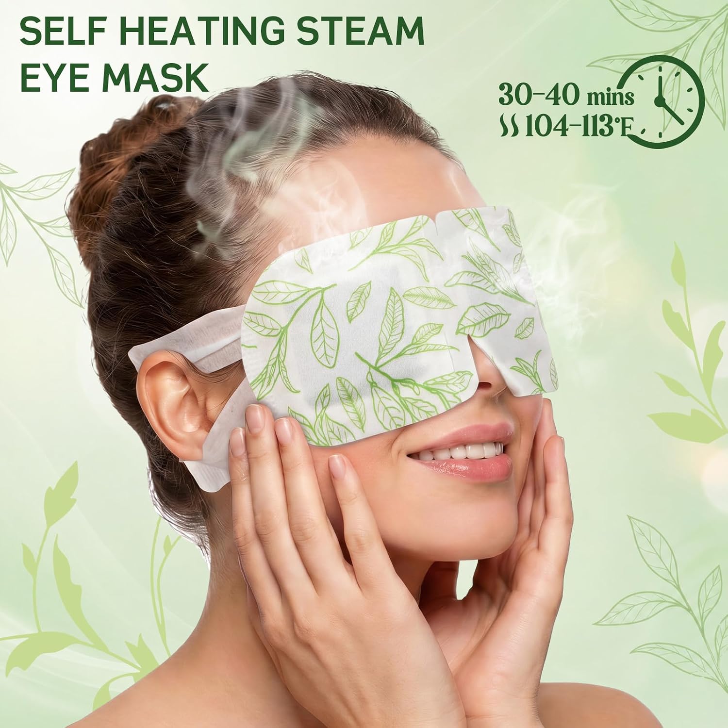 ALMOHADAS TERAPÉUTICAS CROLOOSE 100 UNIDADES CON VAPOR Y AROMA A TÉ VERDE - 5
