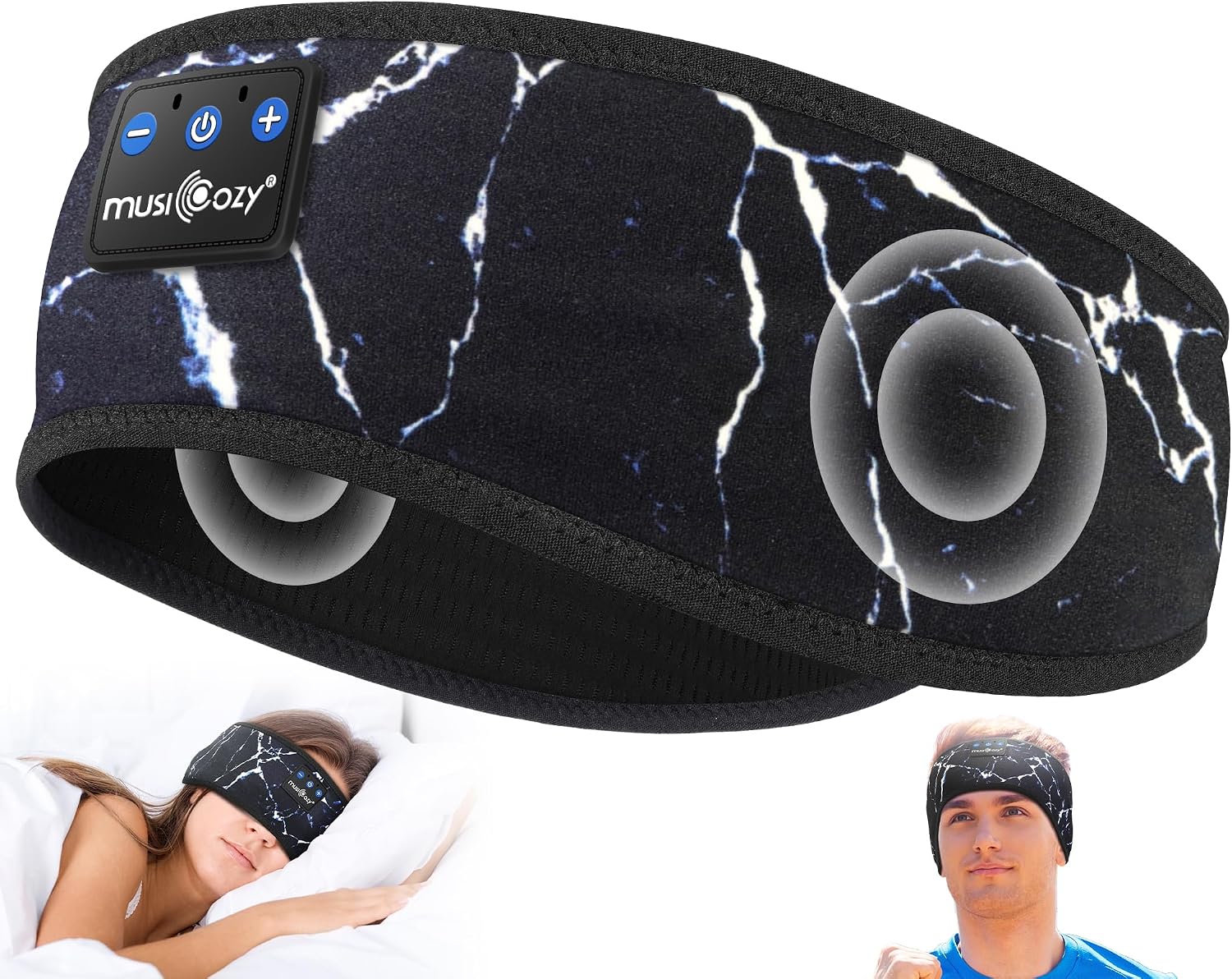 ALMOHADILLA TERAPÉUTICA MUSICOZY BLUETOOTH 5.4 SLEEP HEADPHONES BANDA DEPORTIVA INALÁMBRICA - 1