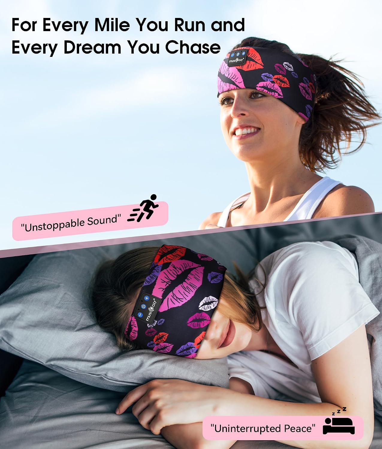 ALMOHADILLA TERAPÉUTICA MUSICOZY BLUETOOTH 5.4 SLEEP HEADPHONES BANDA DEPORTIVA INALÁMBRICA - 2