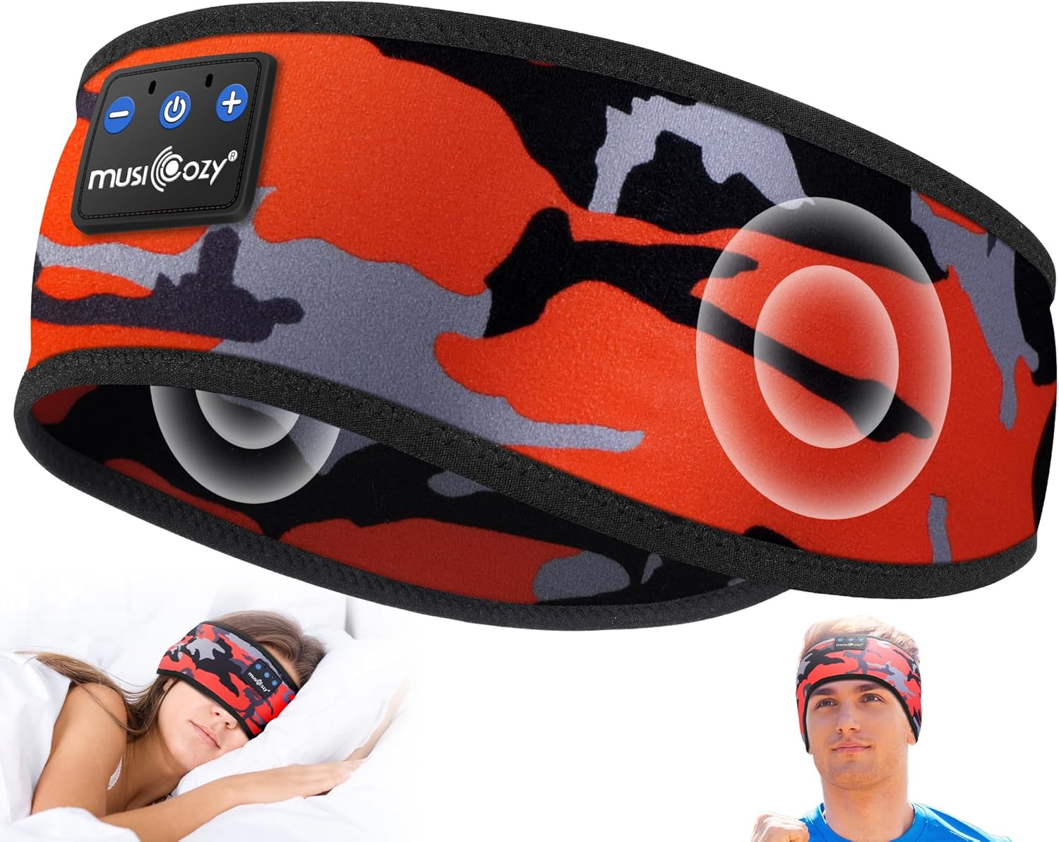 ALMOHADILLA TERAPÉUTICA MUSICOZY BLUETOOTH 5.4 SLEEP HEADPHONES BANDA DEPORTIVA INALÁMBRICA - 1