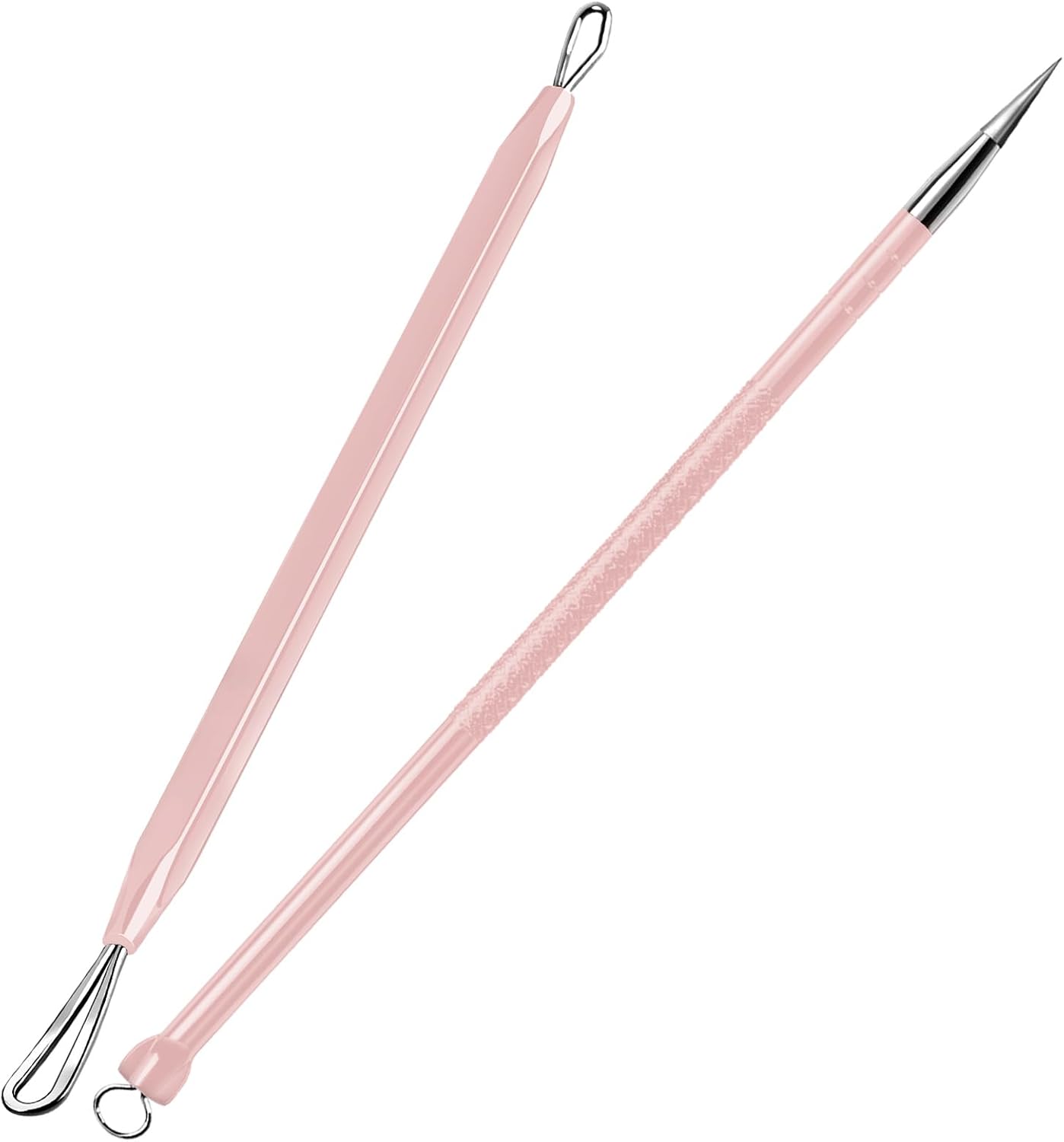 EXTRACTOR DE ESPINILLAS TEENITOR 2 EN 1 ACERO INOXIDABLE ROSA - 1