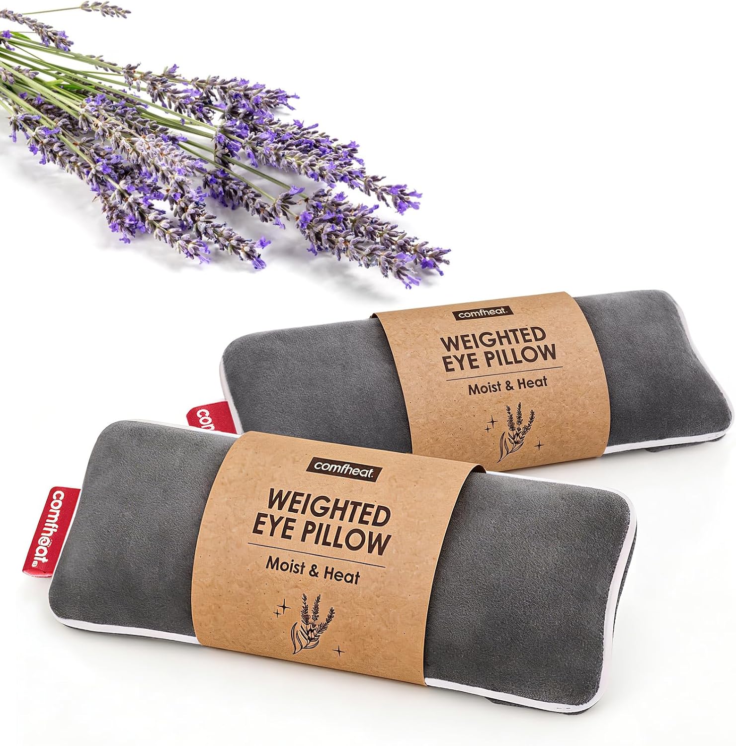 ALMOHADAS TERAPÉUTICAS PARA OJOS COMFHEAT 2 UNIDADES LAVANDA PARA YOGA Y MICROONDAS - 1