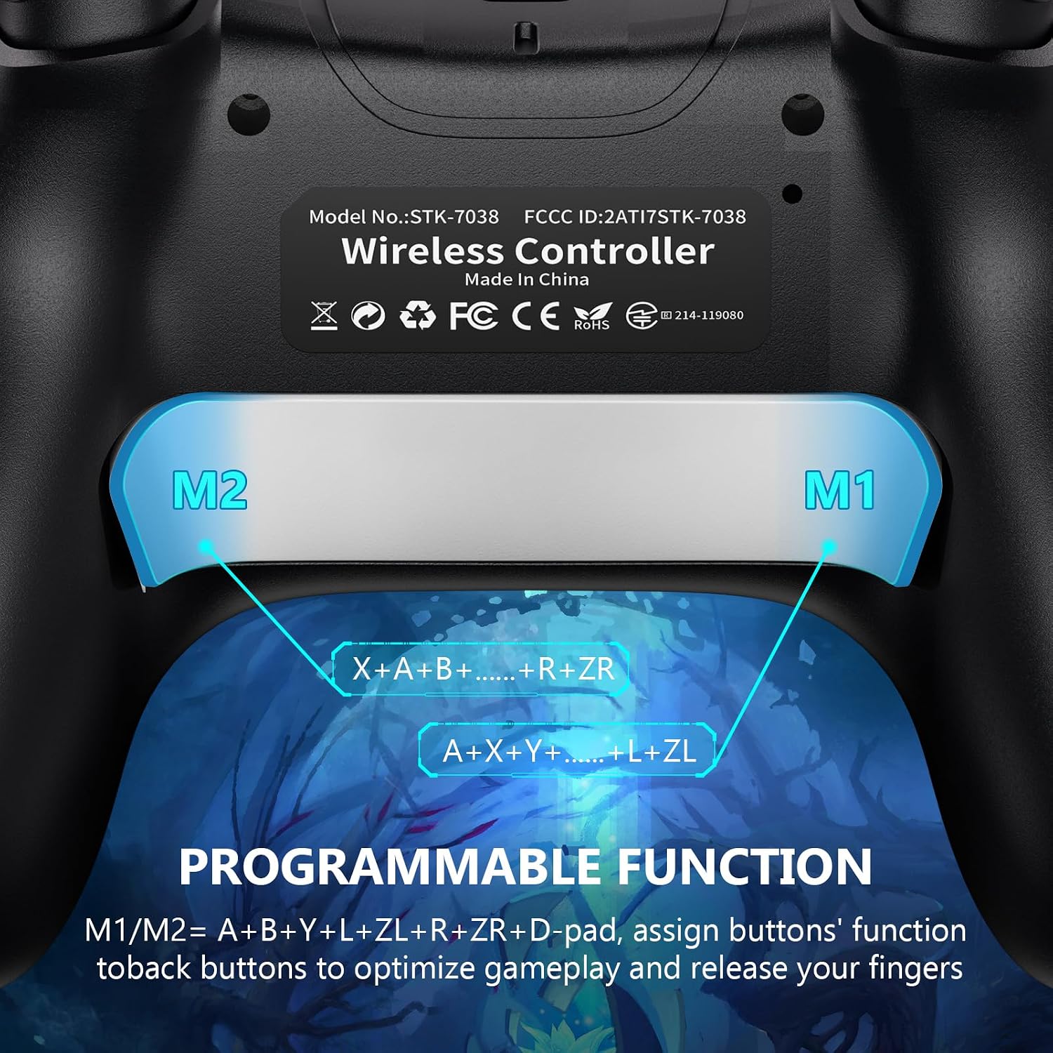 MANDO INALÁMBRICO BRHE SWITCH PRO COMPATIBLE CON NINTENDO SWITCH/LITE/OLED - 3