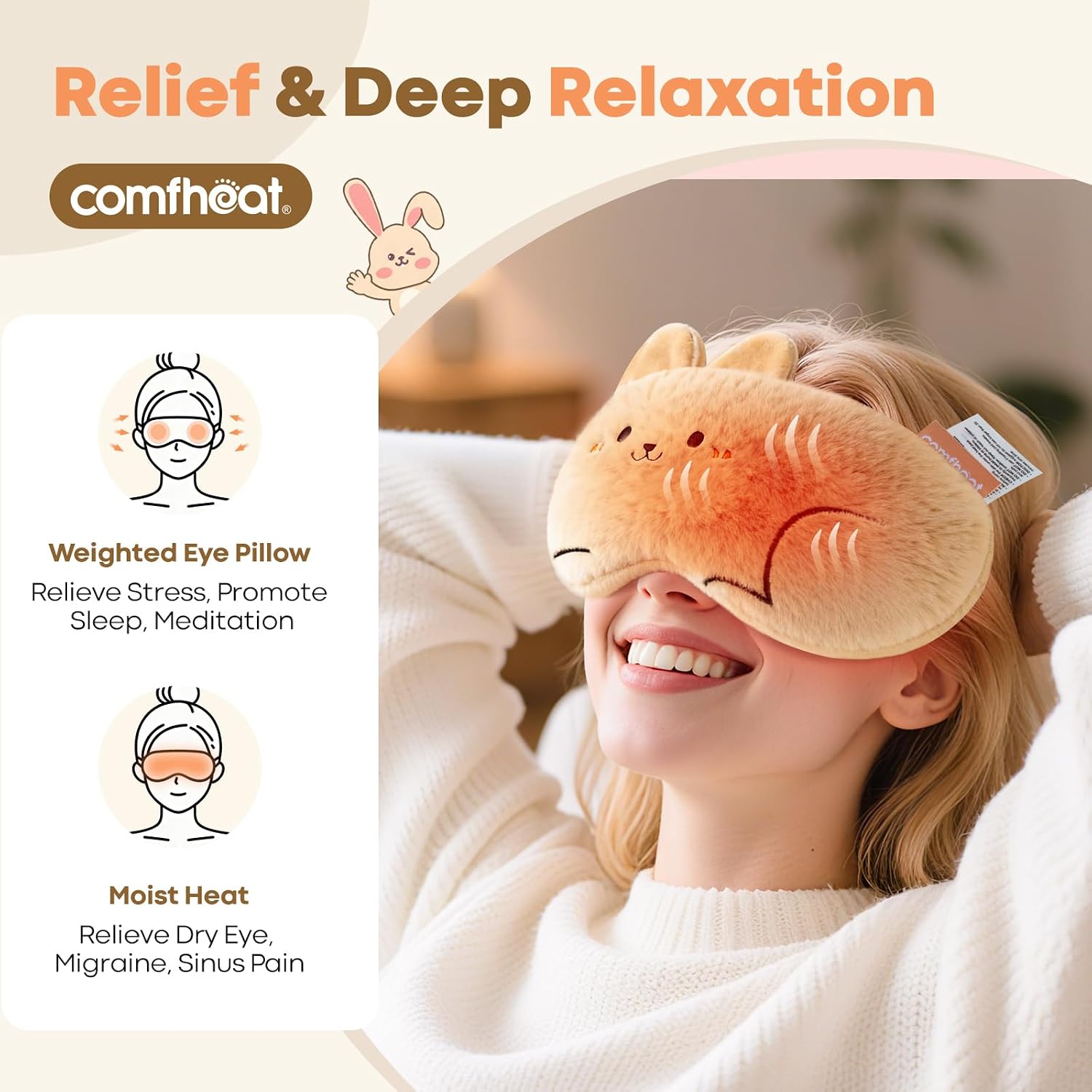 ALMOHADA TERAPÉUTICA PARA OJOS COMFHEAT LAVANDA - 2