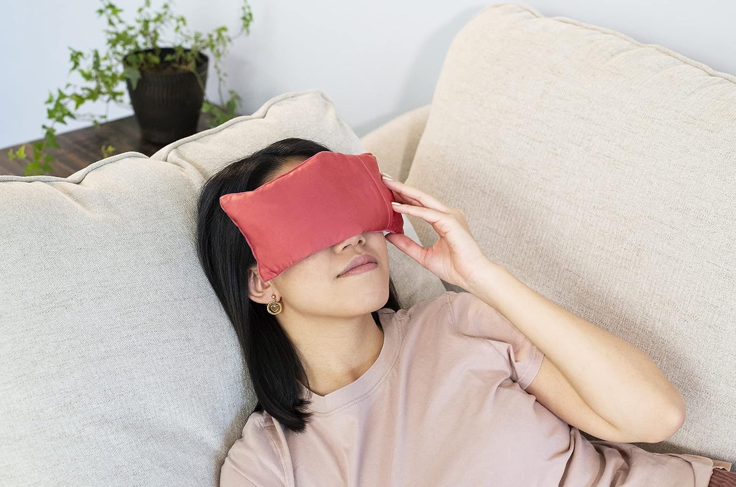 ALMOHADA TERAPÉUTICA PARA OJOS DREAMTIME CON PÉTALOS DE ROSA - 5