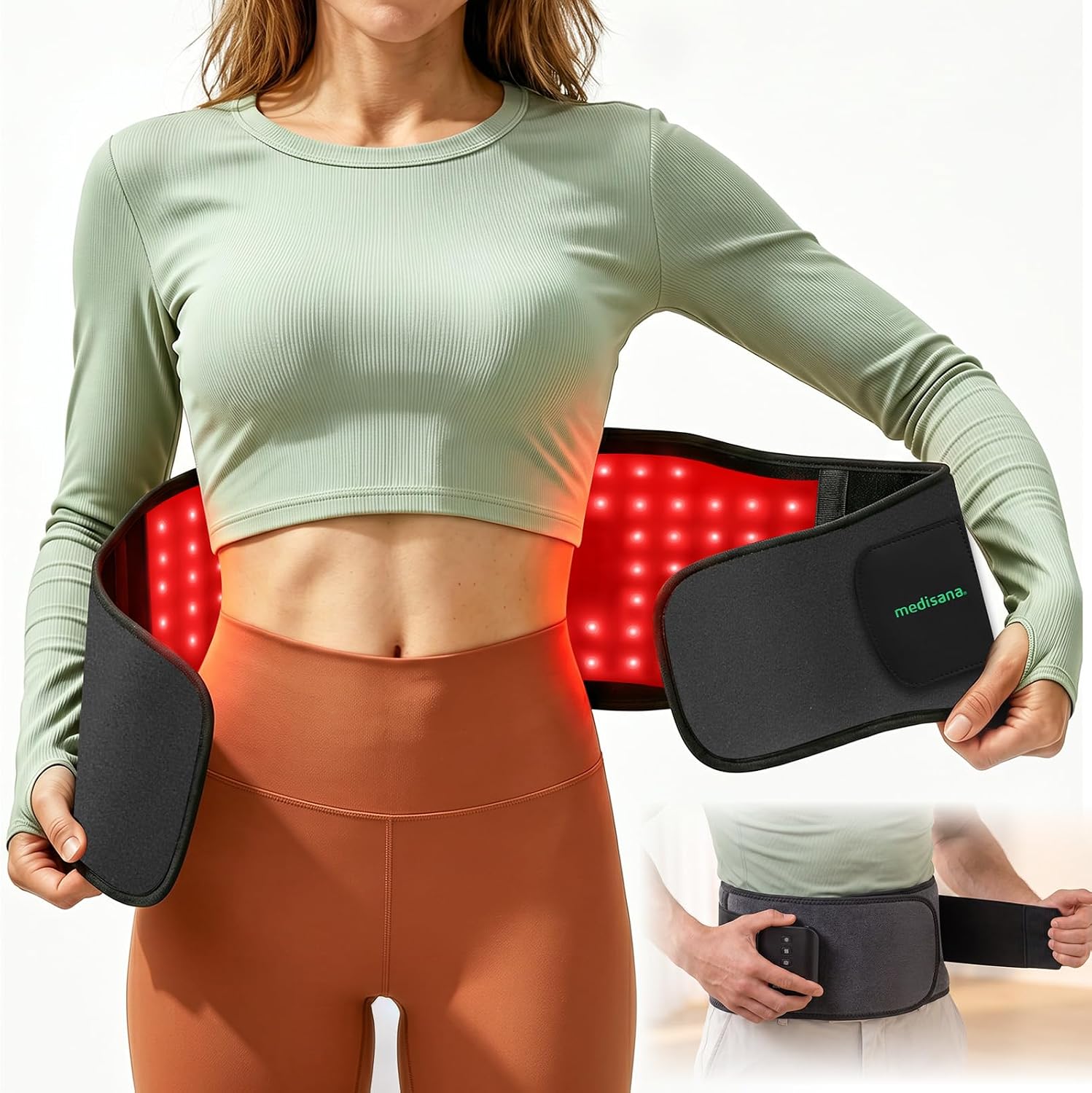 ALMOHADILLA TERAPÉUTICA MEDISANA RED LIGHT THERAPY CON 348 LEDS Y CINTURÓN INFRARROJO - 1