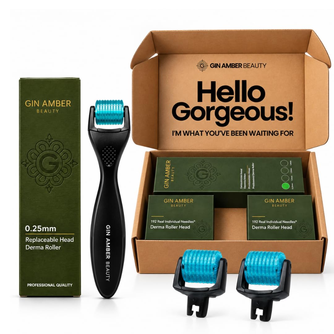 RODILLO DERMA GIN AMBER BEAUTY CON CABEZALES REEMPLAZABLES PARA ROSTRO, CUERO CABELLUDO Y BARBA - 1