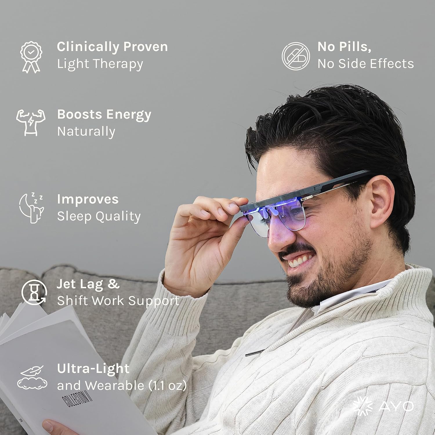 GAFAS DE TERAPIA DE LUZ AZUL AYO PREMIUM - 5