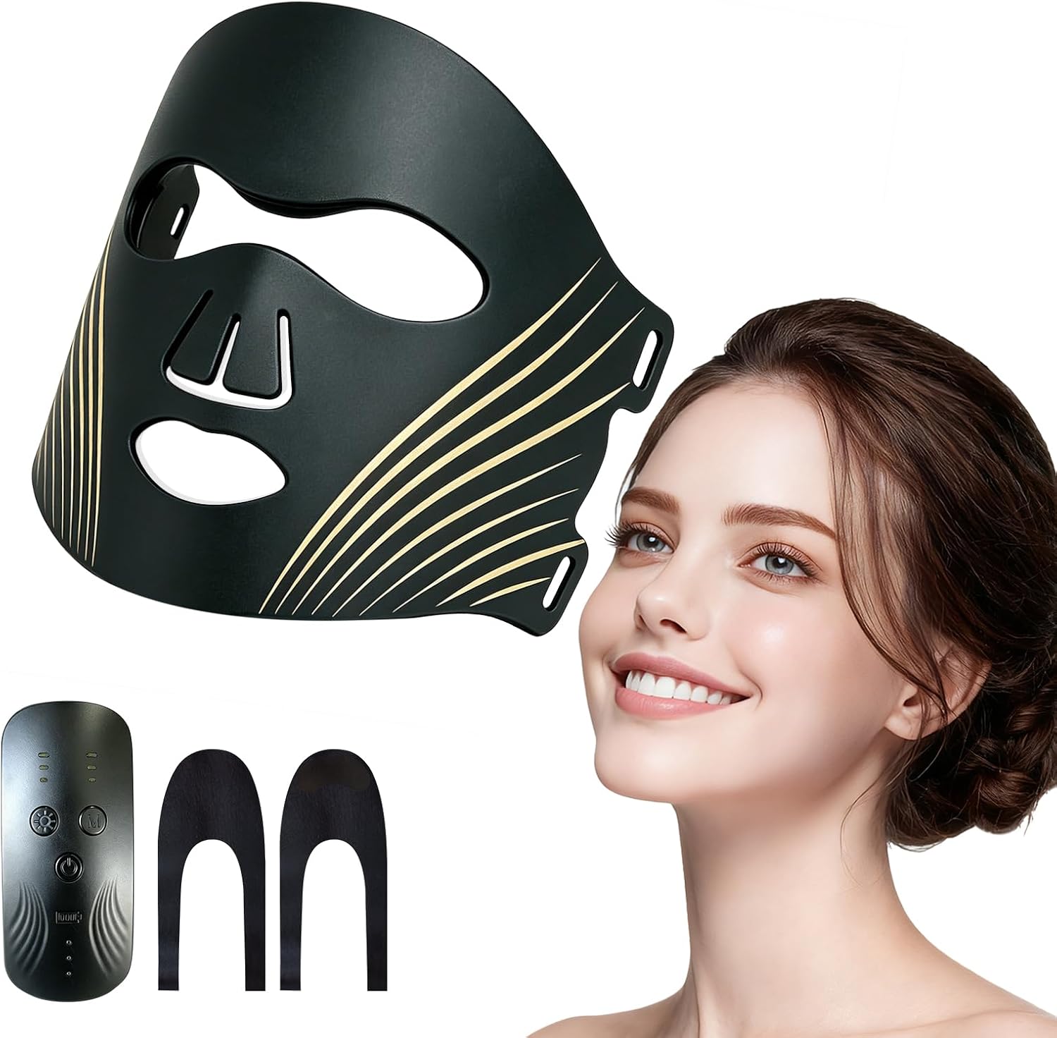 ALMOHADA TERAPÉUTICA ANDALUSITE CON MÁSCARA DE TERAPIA LED DE LUZ ROJA PARA ROSTRO - 1