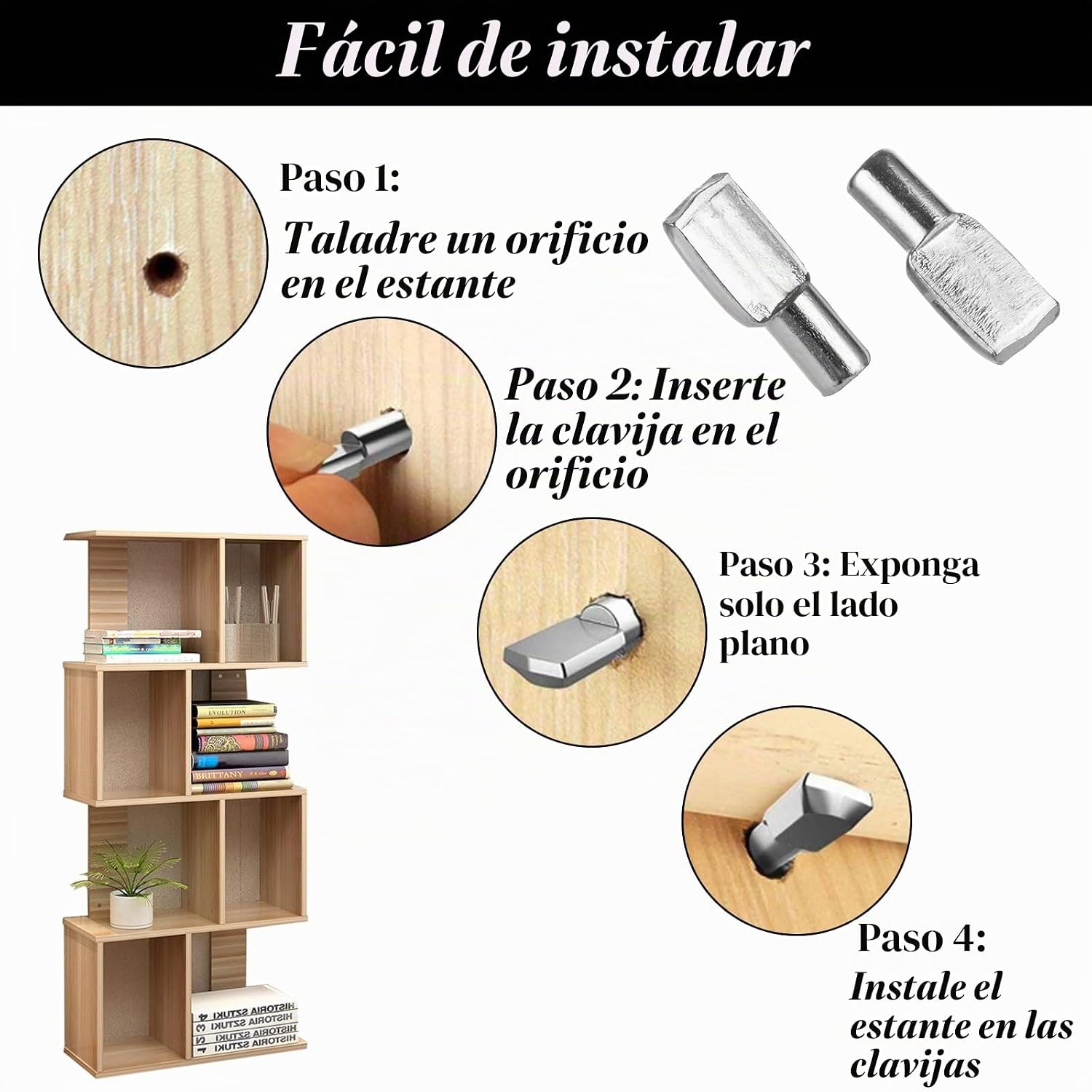 TORNILLOS QTLCOHD 400 UNIDADES 5 MM PARA ESTANTES EN FORMA DE CUCHARA - 4