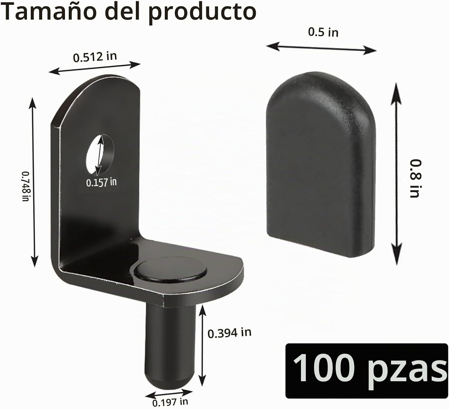 SOPORTES PARA REPISA QTLCOHD 5 MM 100 UNIDADES - 2