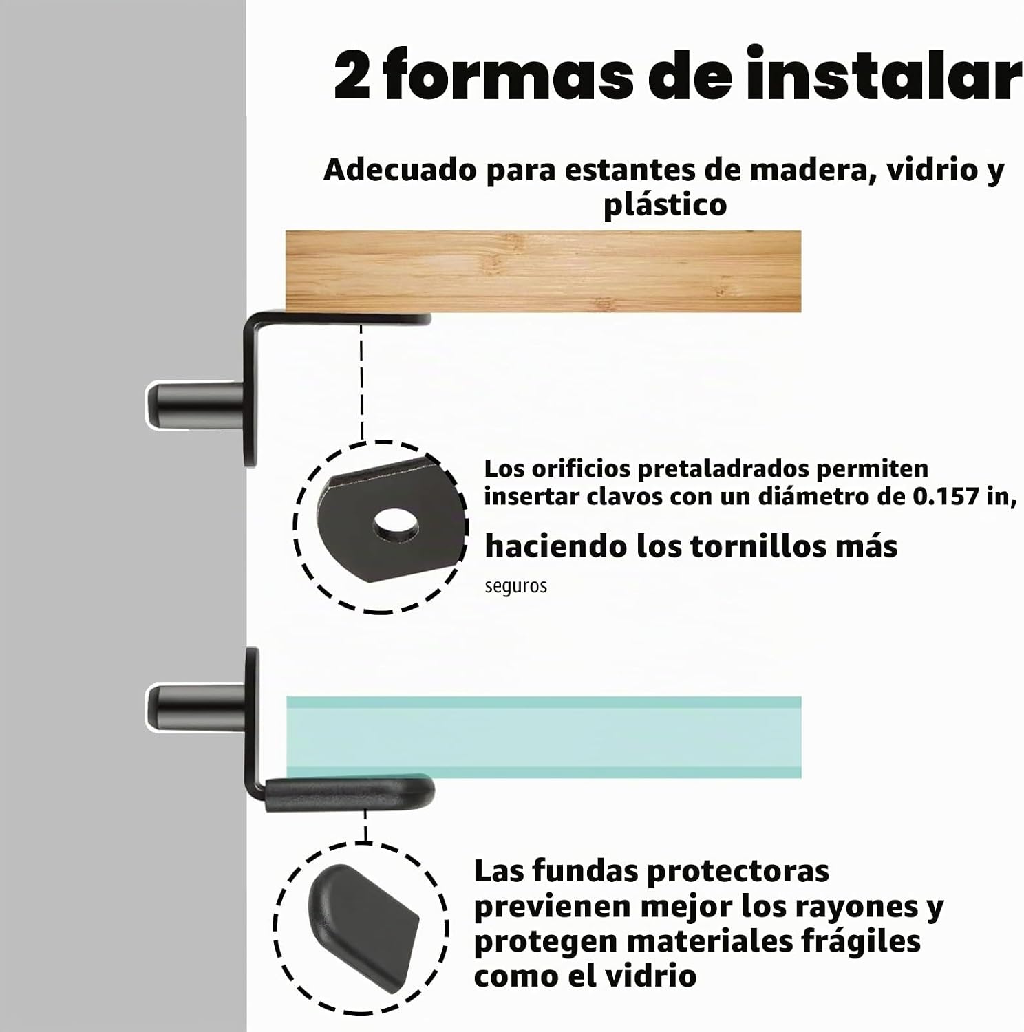SOPORTES PARA REPISA QTLCOHD 5 MM 100 UNIDADES - 5