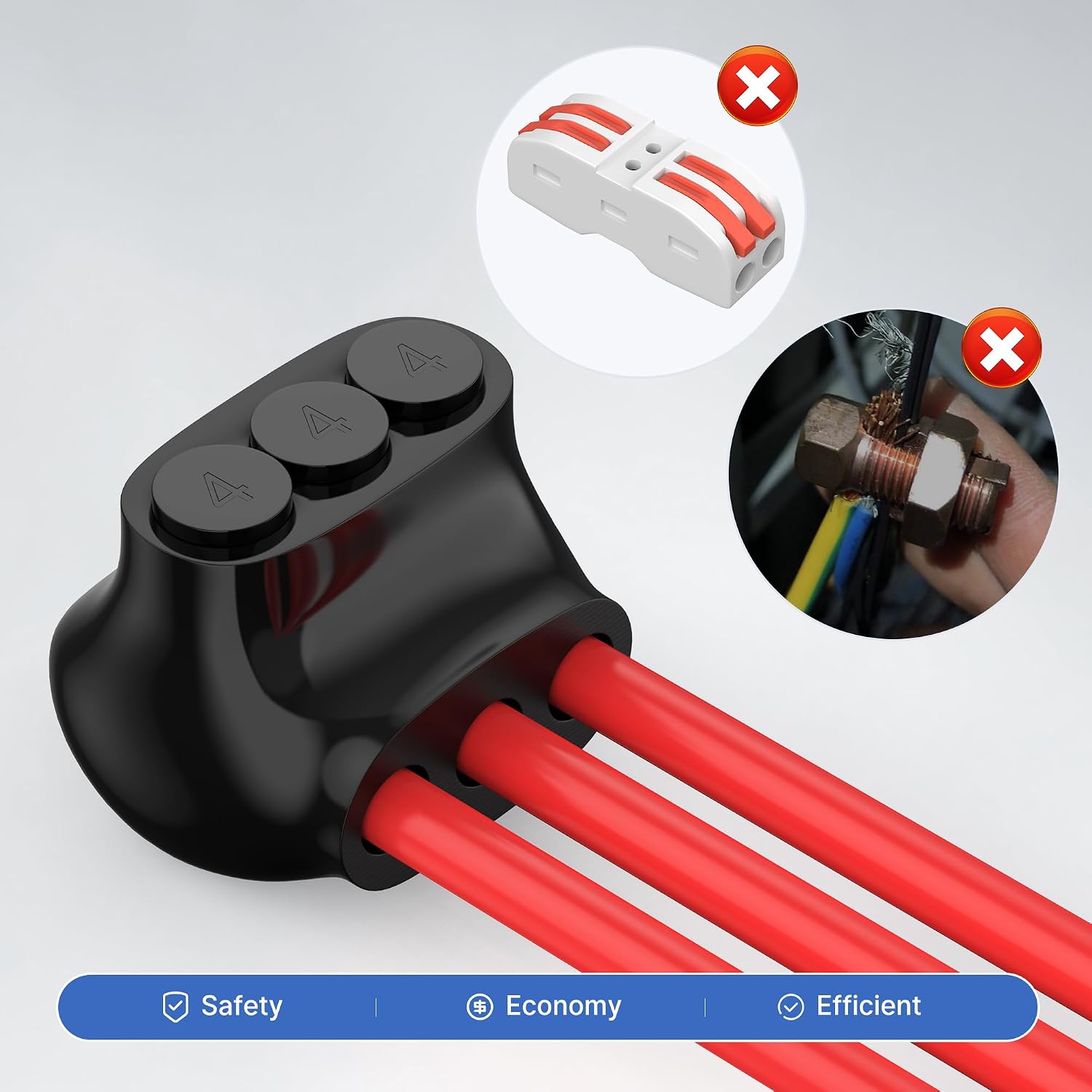 CONECTORES ELÉCTRICOS AISLADOS RVBOATPAT 8 UNIDADES 2, 3 Y 4 PUERTOS 4-14 AWG - 4