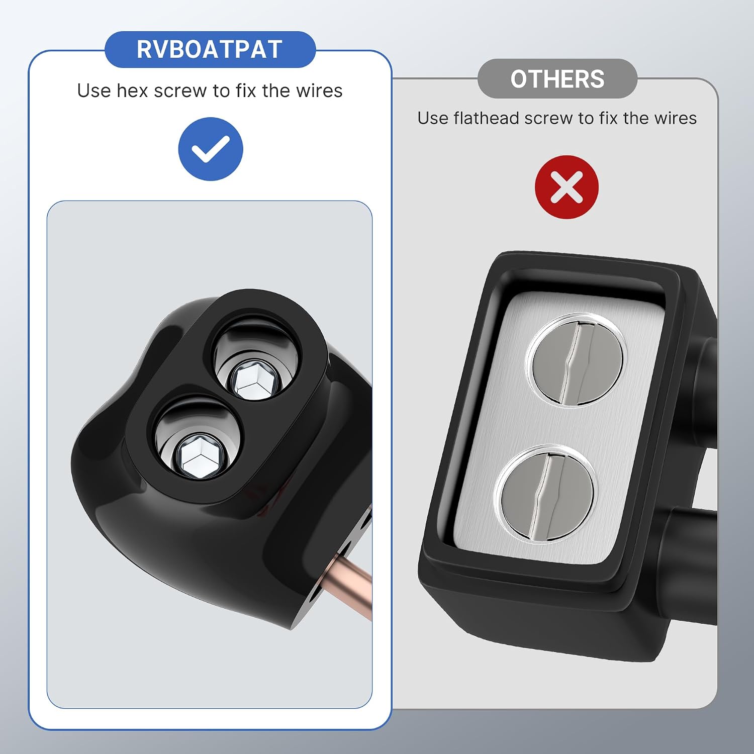 CONECTORES ELÉCTRICOS AISLADOS RVBOATPAT 8 UNIDADES 2, 3 Y 4 PUERTOS 4-14 AWG - 5