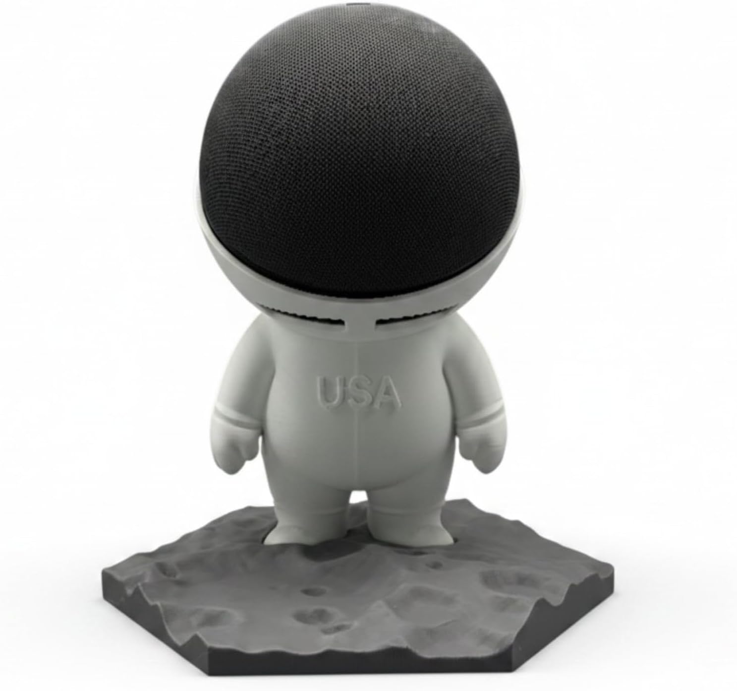 SOPORTE ASTRONAUTA PARA ALEXA ECHO DOT 4TA Y 5TA GENERACIÓN EDICIÓN BASE LUNAR BLANCO - 1