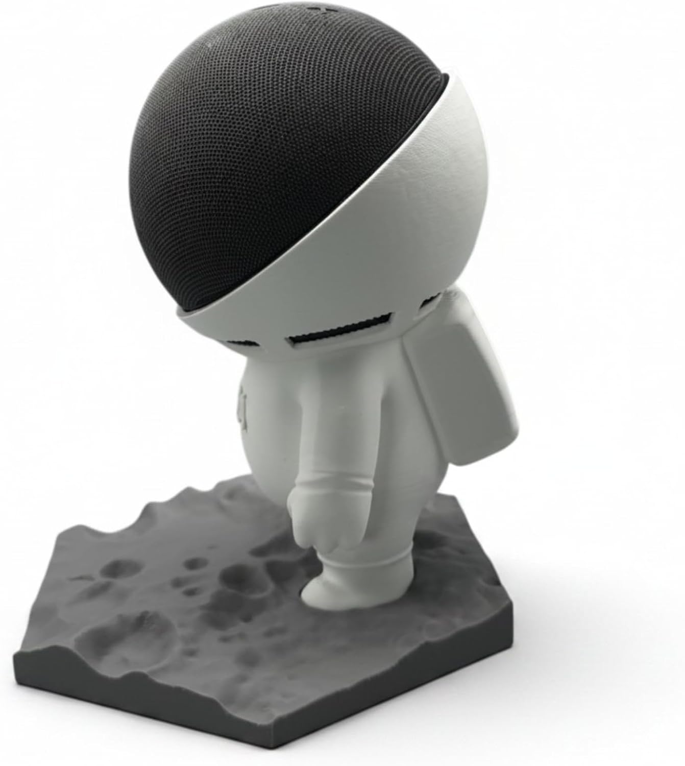 SOPORTE ASTRONAUTA PARA ALEXA ECHO DOT 4TA Y 5TA GENERACIÓN EDICIÓN BASE LUNAR BLANCO - 4