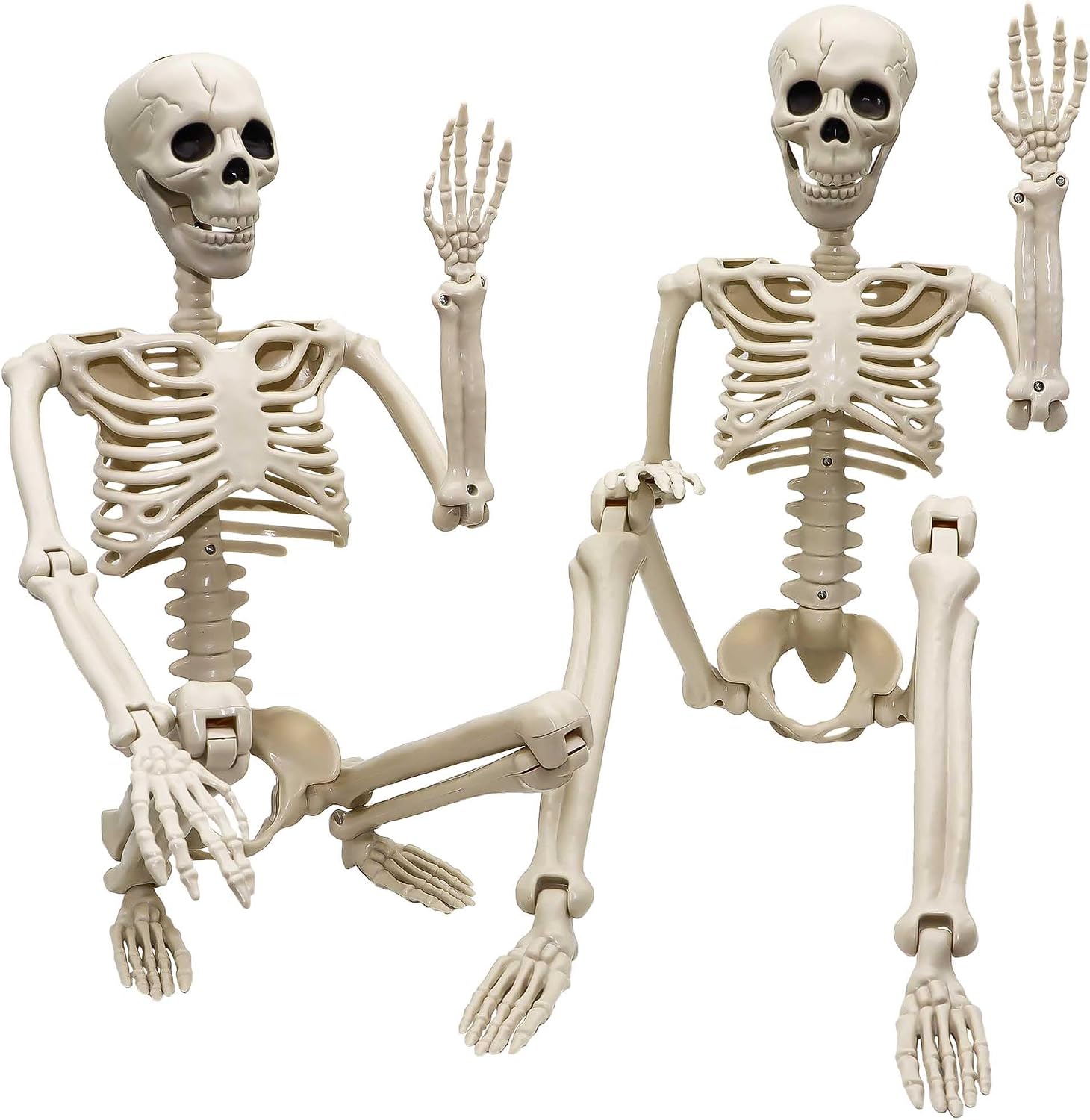 FIGURA DECORATIVA HALLOWEEN ZNORSO ESQUELETO POSABLE 90 CM 2 UNIDADES - 1