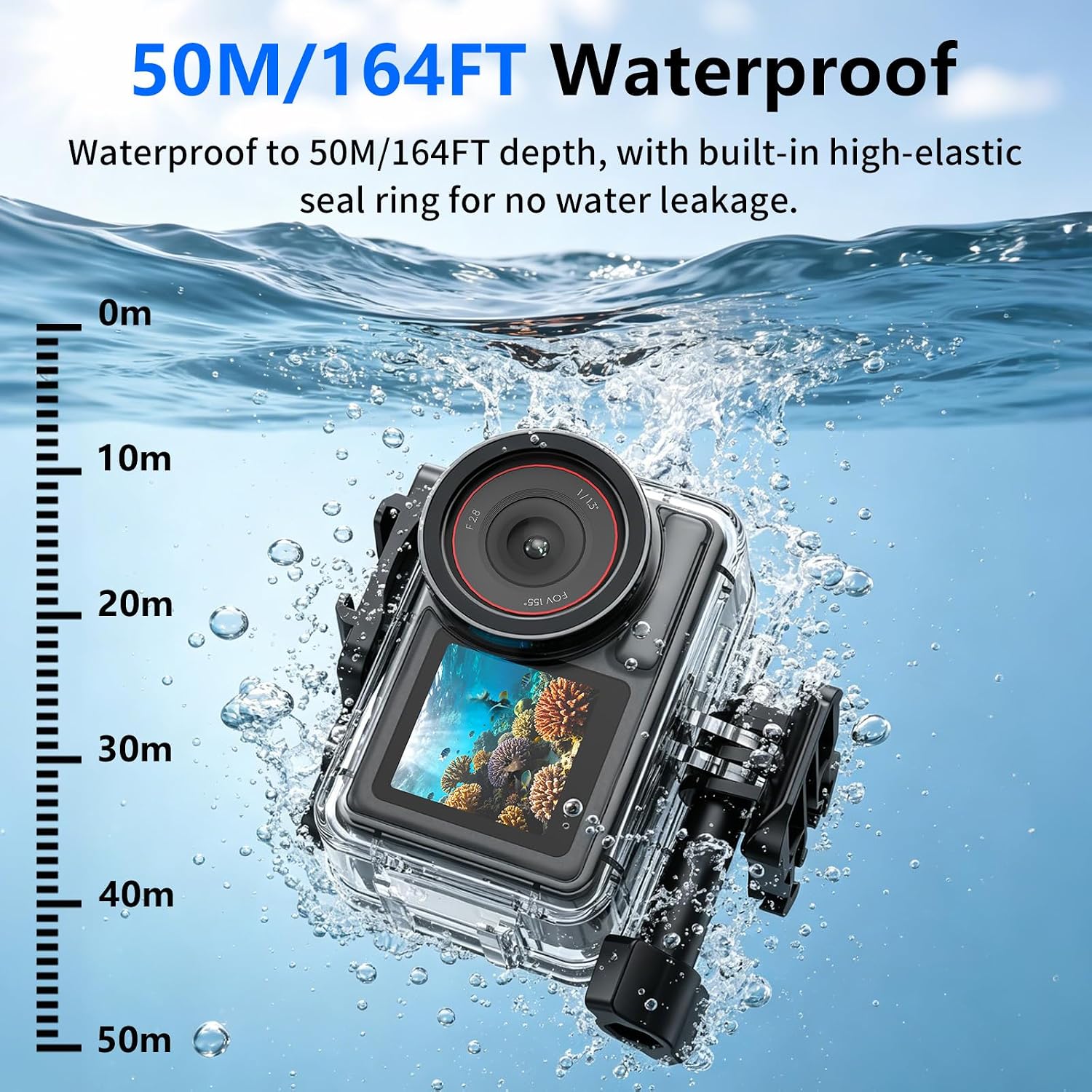 CARCASA IMPERMEABLE PARA DJI OSMO ACTION 5 PRO/ACTION 4/3 50M - 2