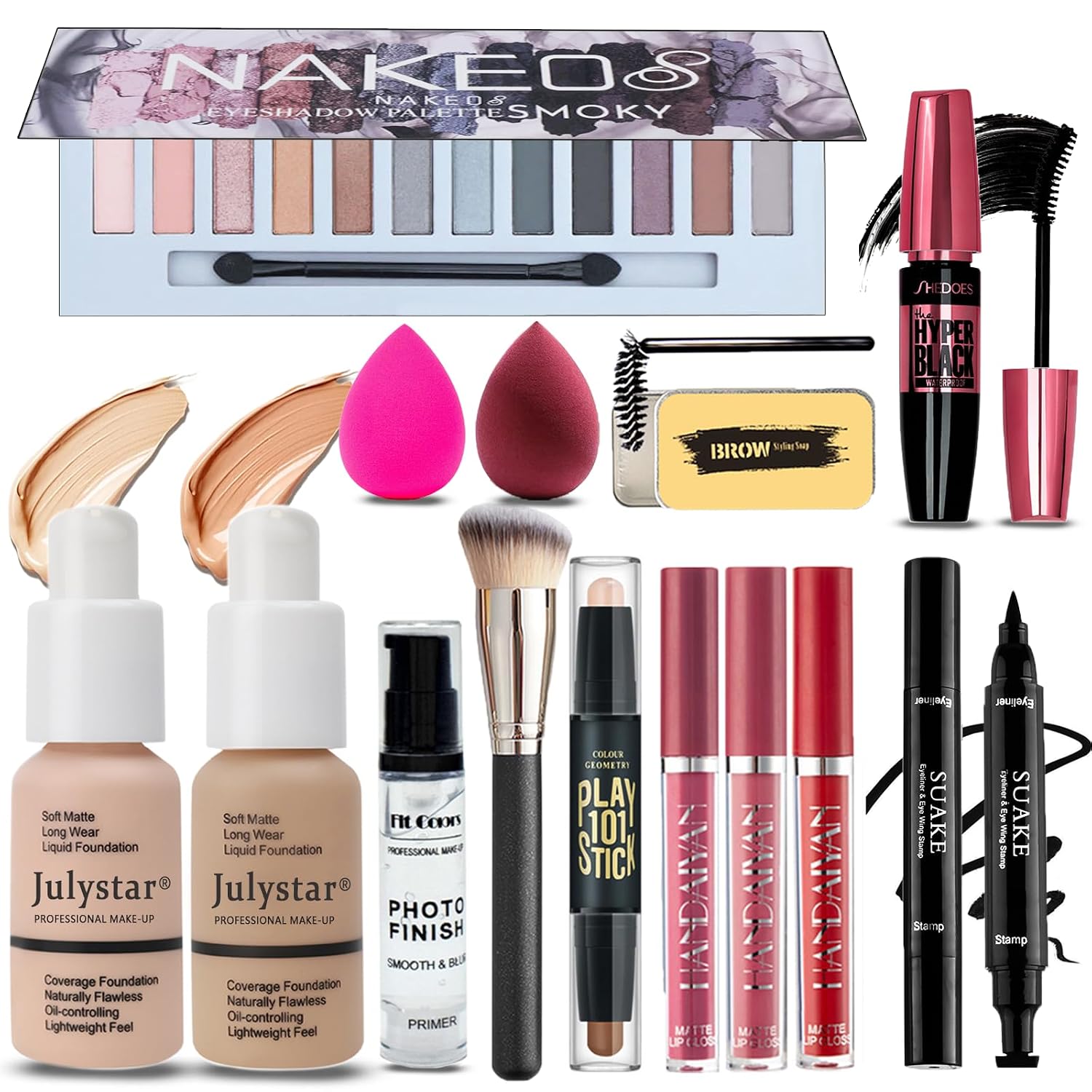 SET DE MAQUILLAJE COMPLETO GEYOMI ALL IN ONE PARA MUJER 12 COLORES - 1