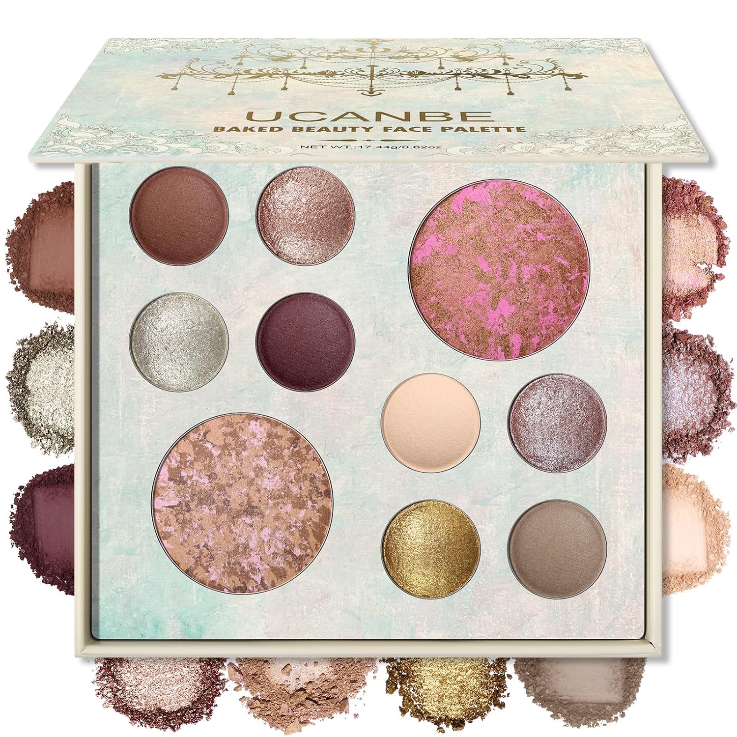 PALETA DE MAQUILLAJE UCANBE ALL IN ONE BAKED CON SOMBRAS, RUBOR Y BRONCEADOR TONOS NEUTROS - 1