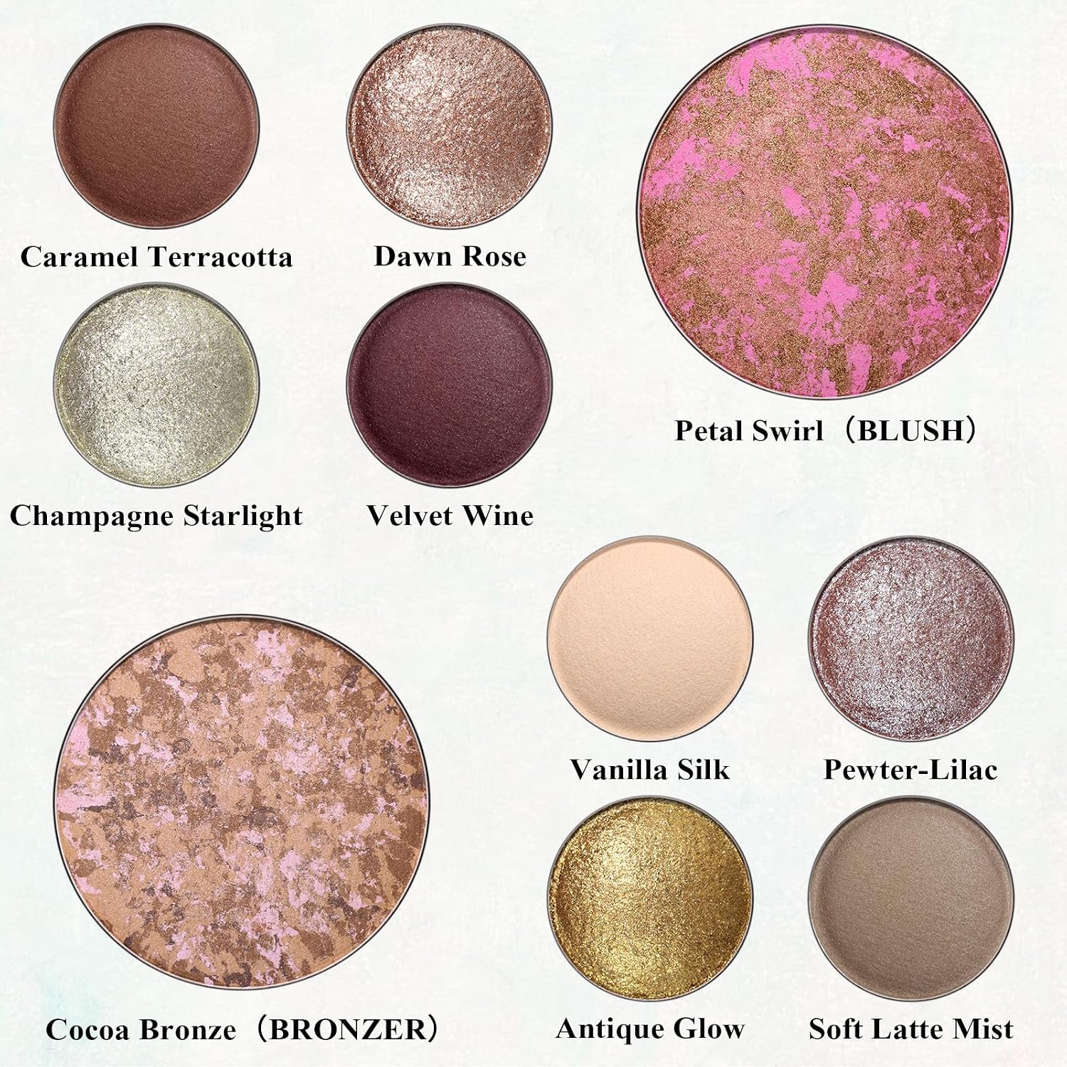 PALETA DE MAQUILLAJE UCANBE ALL IN ONE BAKED CON SOMBRAS, RUBOR Y BRONCEADOR TONOS NEUTROS - 2