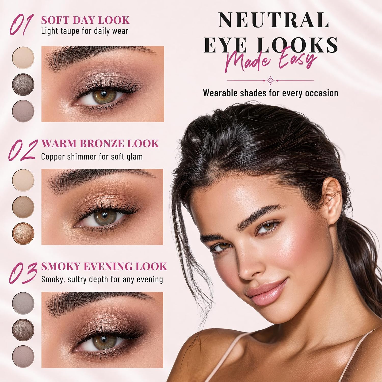 PALETA DE MAQUILLAJE UCANBE BAKED ALL IN ONE PARA ROSTRO Y OJOS 11 COLORES TONOS NEUTROS - 4