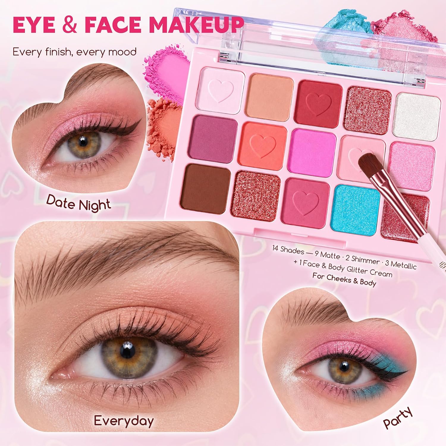 SET DE MAQUILLAJE PARA NIÑAS COLOR NYMPH BABY PINK PARA PRINCIPIANTES - 4