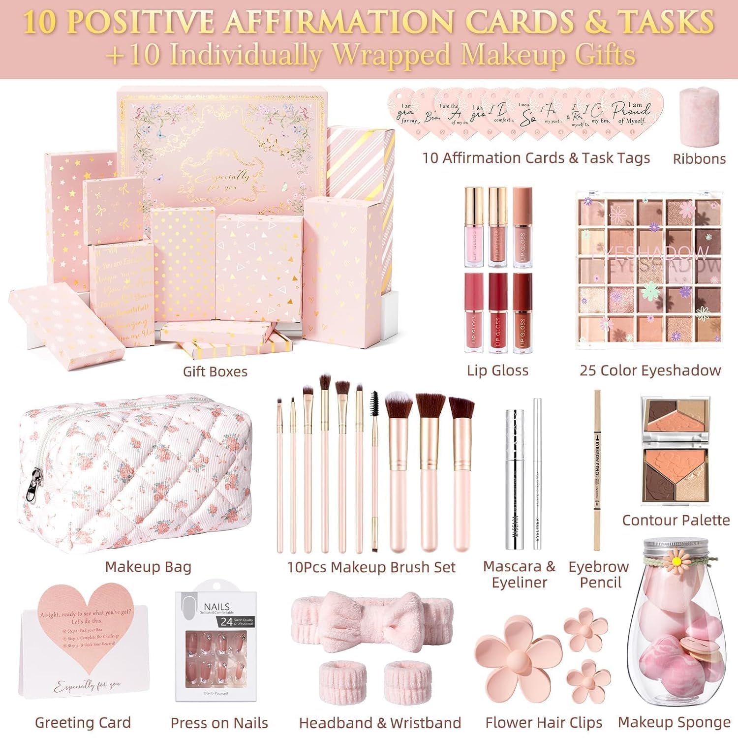 SET DE MAQUILLAJE QINLINE TEEN GIRL GIFTS TRENDY STUFF 10 PIEZAS - 2