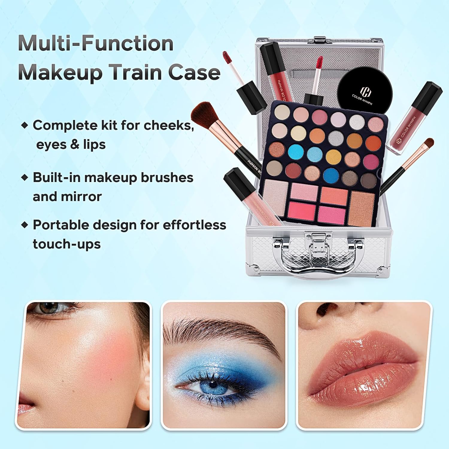 SET DE MAQUILLAJE PARA NIÑAS COLOR NYMPH SILVER PARA PRINCIPIANTES - 2