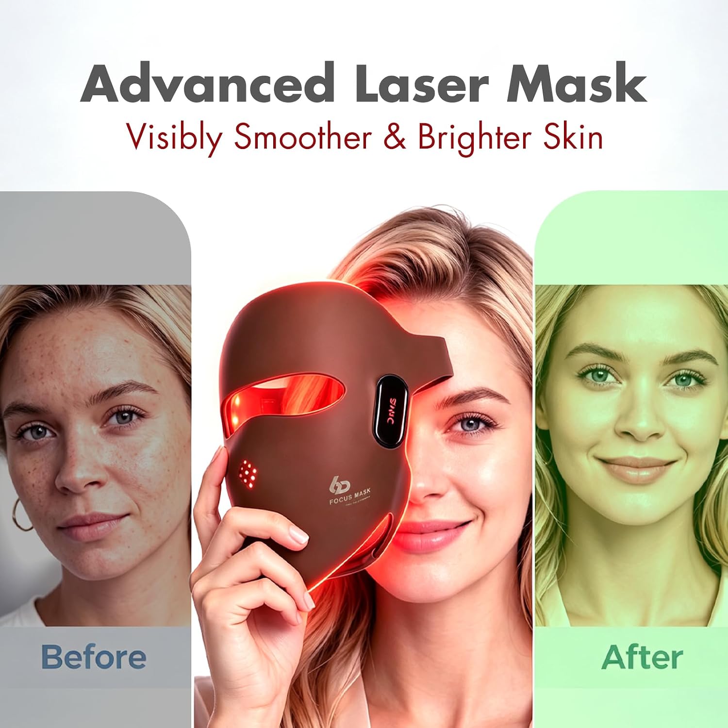 MÁSCARA TERAPÉUTICA DE LUZ LÁSER 6D JOVS PARA ROSTRO - 4