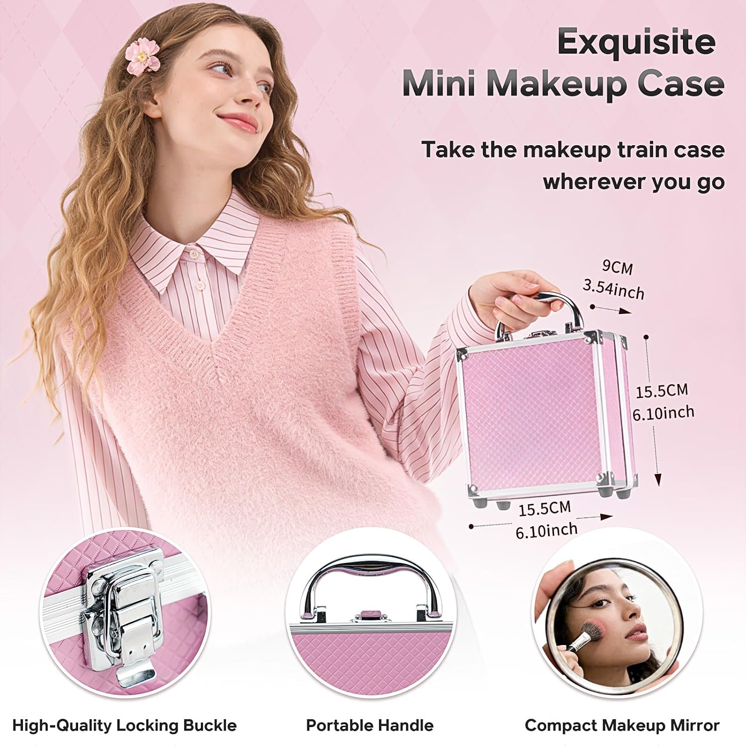 SET DE MAQUILLAJE PARA NIÑAS COLOR NYMPH ROSA PARA PRINCIPIANTES - 3