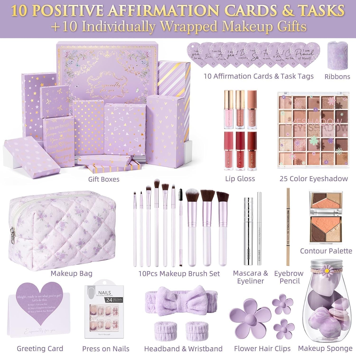 SET DE MAQUILLAJE QINLINE TEEN GIRL GIFTS TRENDY STUFF 10 PIEZAS - 2