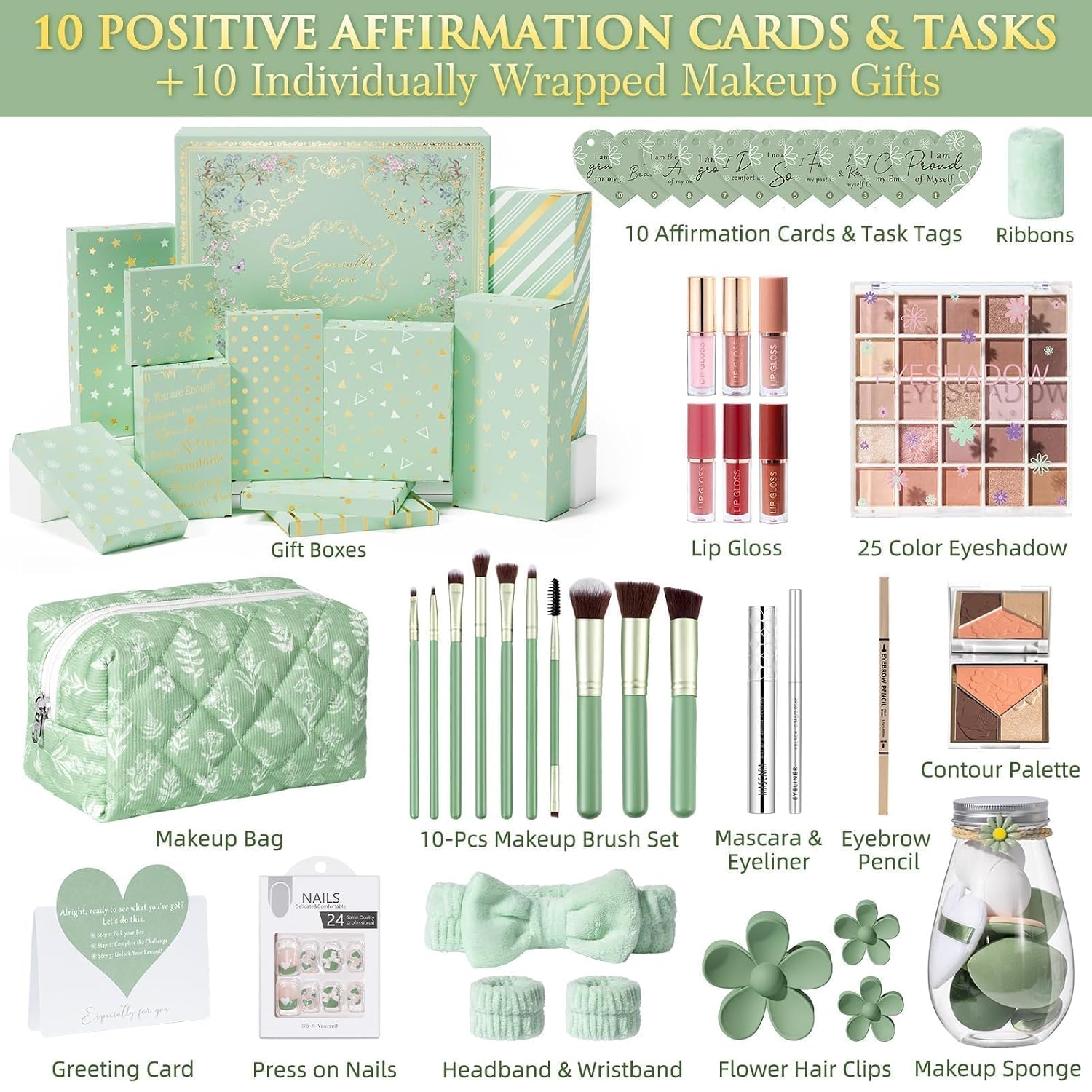 SET DE MAQUILLAJE QINLINE TEEN GIRL GIFTS TRENDY STUFF 10 PIEZAS PARA ADOLESCENTES - 2