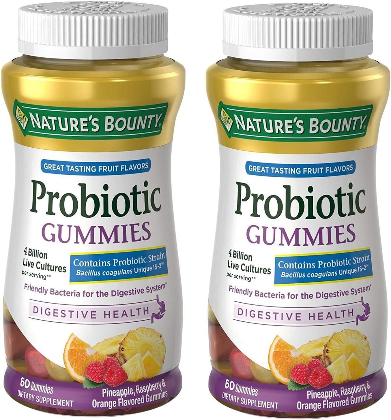 GOMITAS PROBIÓTICAS NATURE'S BOUNTY 120 UNIDADES SABOR FRUTAS NATURALES - 1