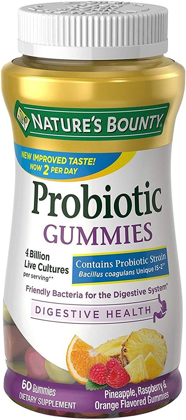 GOMITAS PROBIÓTICAS NATURE'S BOUNTY 120 UNIDADES SABOR FRUTAS NATURALES - 2