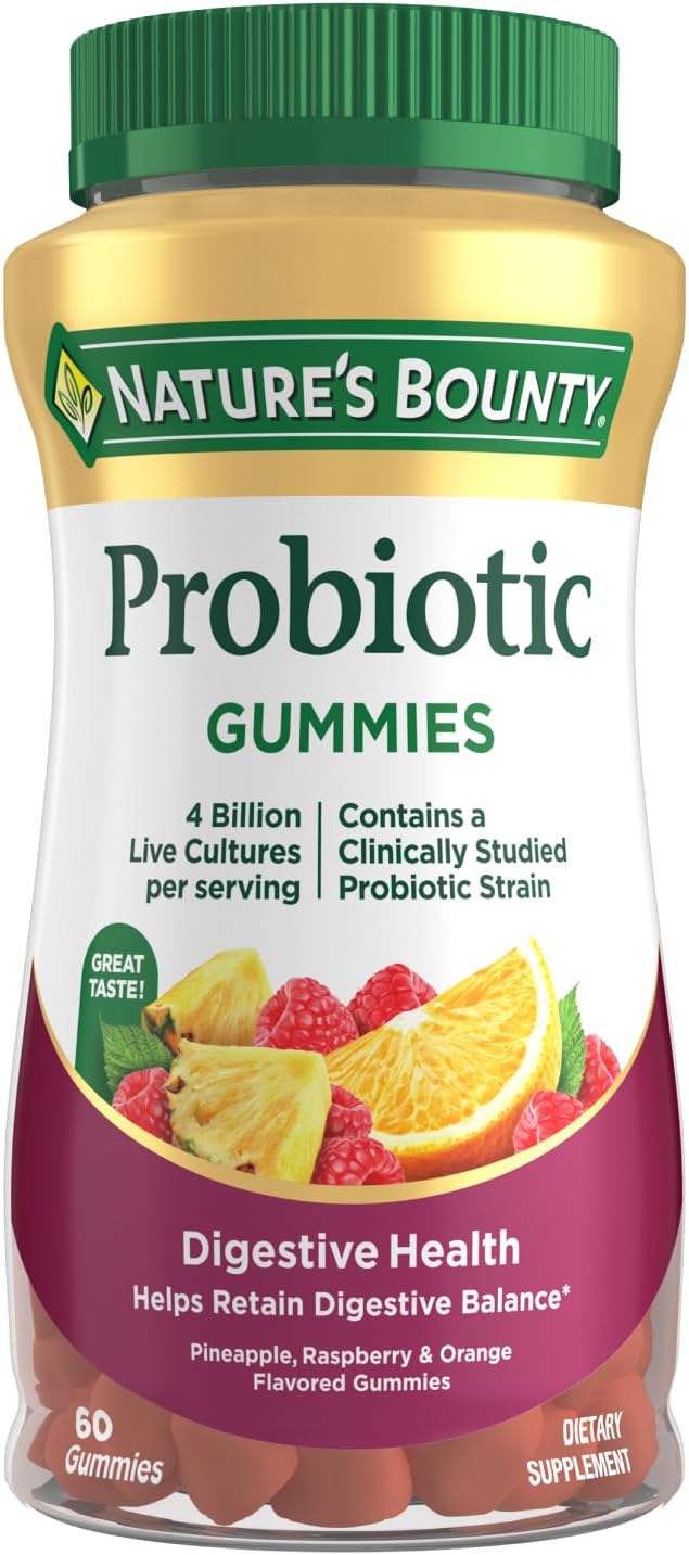 GOMITAS PROBIÓTICAS NATURE'S BOUNTY 120 UNIDADES SABOR FRUTAS NATURALES - 4