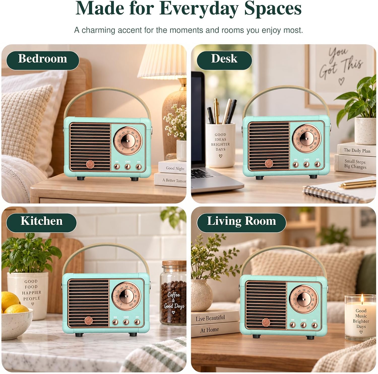 PARLANTE PORTÁTIL DOSMIX RETRO BLUETOOTH AZUL - 5
