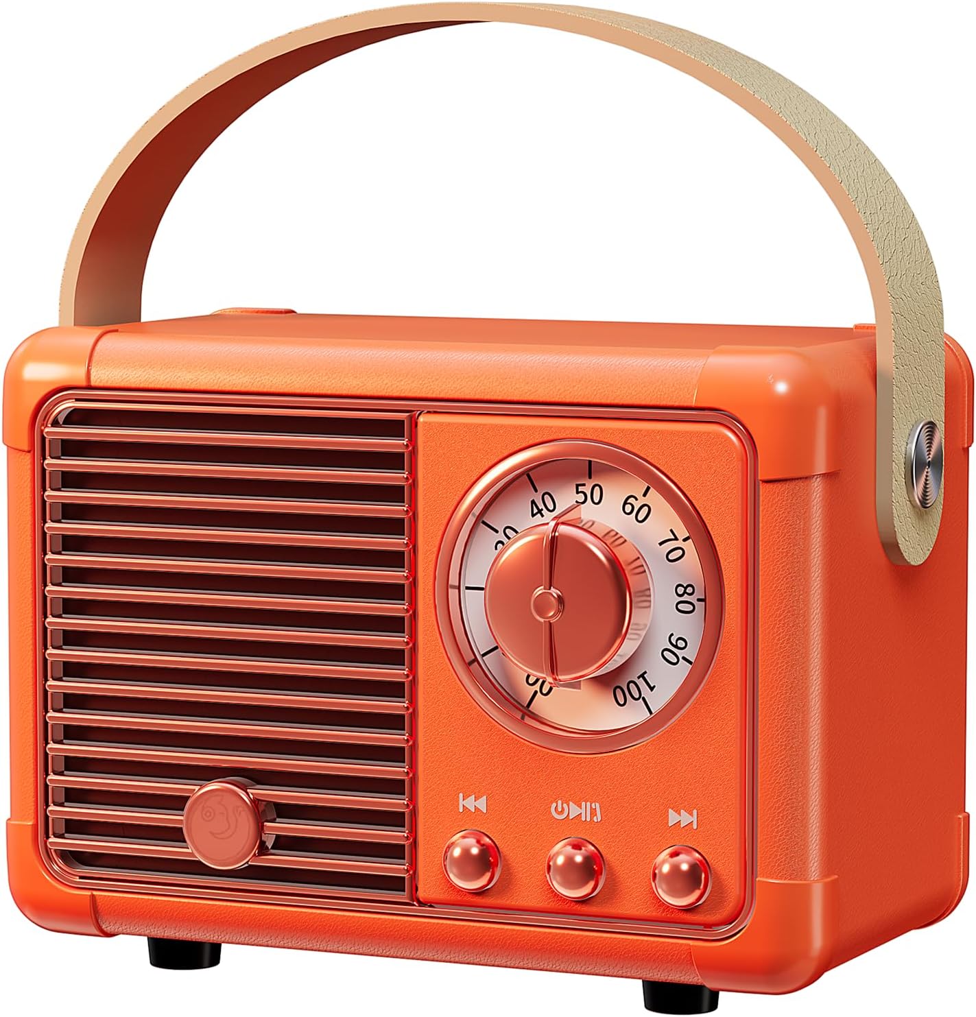 PARLANTE PORTÁTIL DOSMIX RETRO BLUETOOTH NARANJA CALABAZA - 1