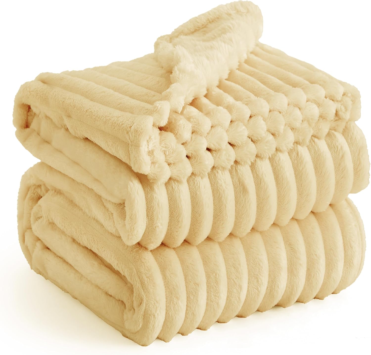 MANTA BEDSURE QUEEN SIZE AMARILLO CUSTARD 90X90 PULGADAS - 1