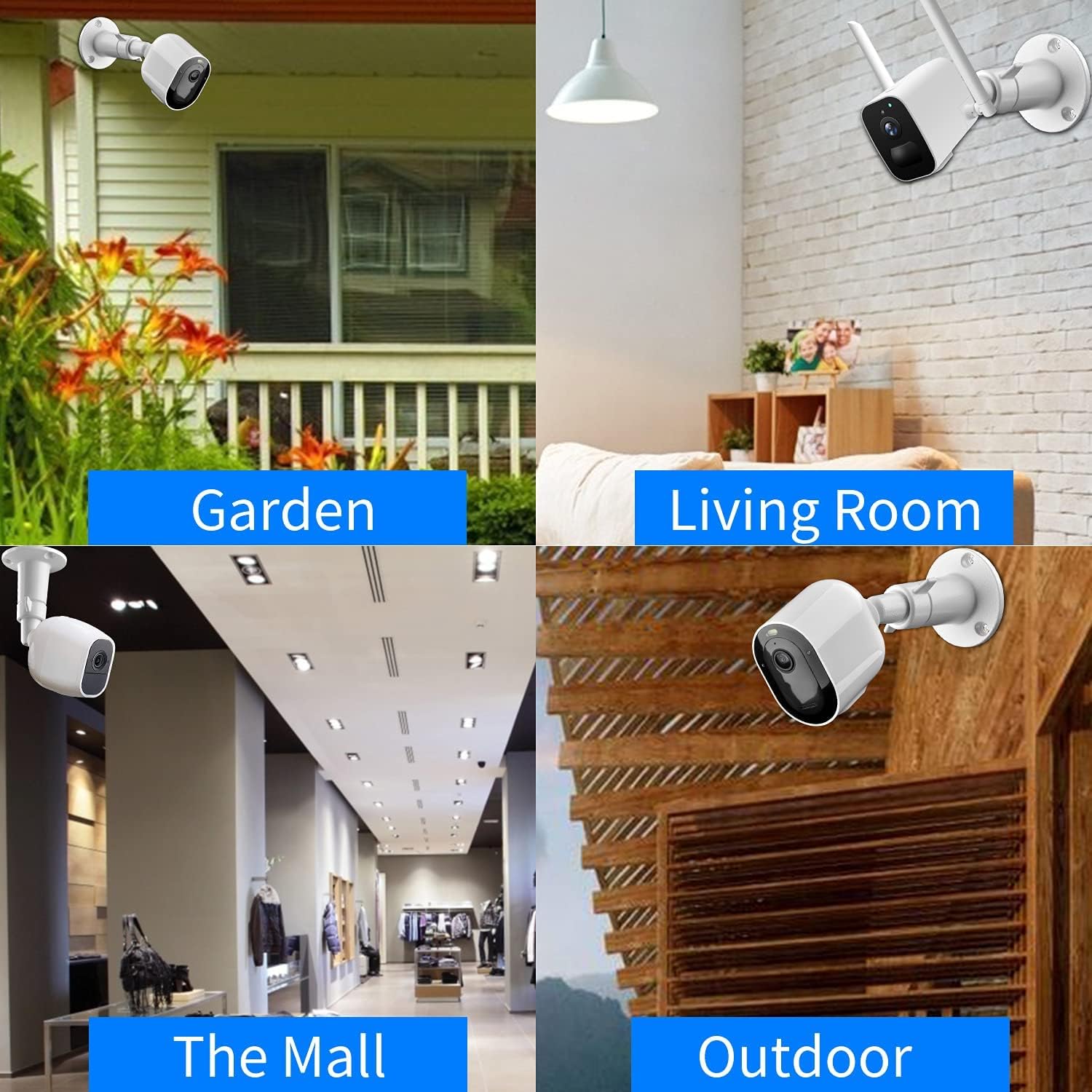 SOPORTE UNIVERSAL PARA CÁMARA DE SEGURIDAD VIEWZONE AJUSTABLE PARA INTERIORES Y EXTERIORES COMPATIBLE CON ARLO Y RING (4 - 4