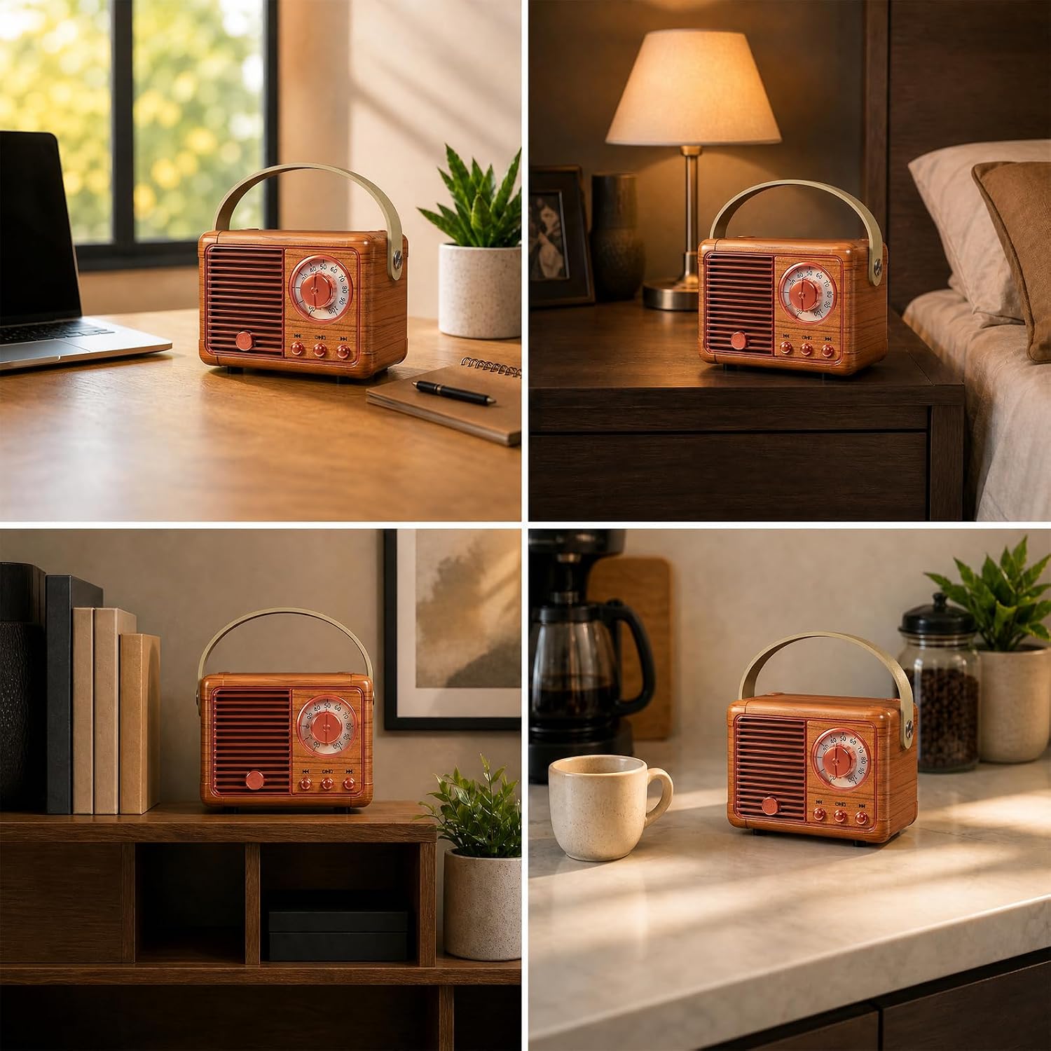 PARLANTE PORTÁTIL DOSMIX RETRO BLUETOOTH VINTAGE PEQUEÑO - 3
