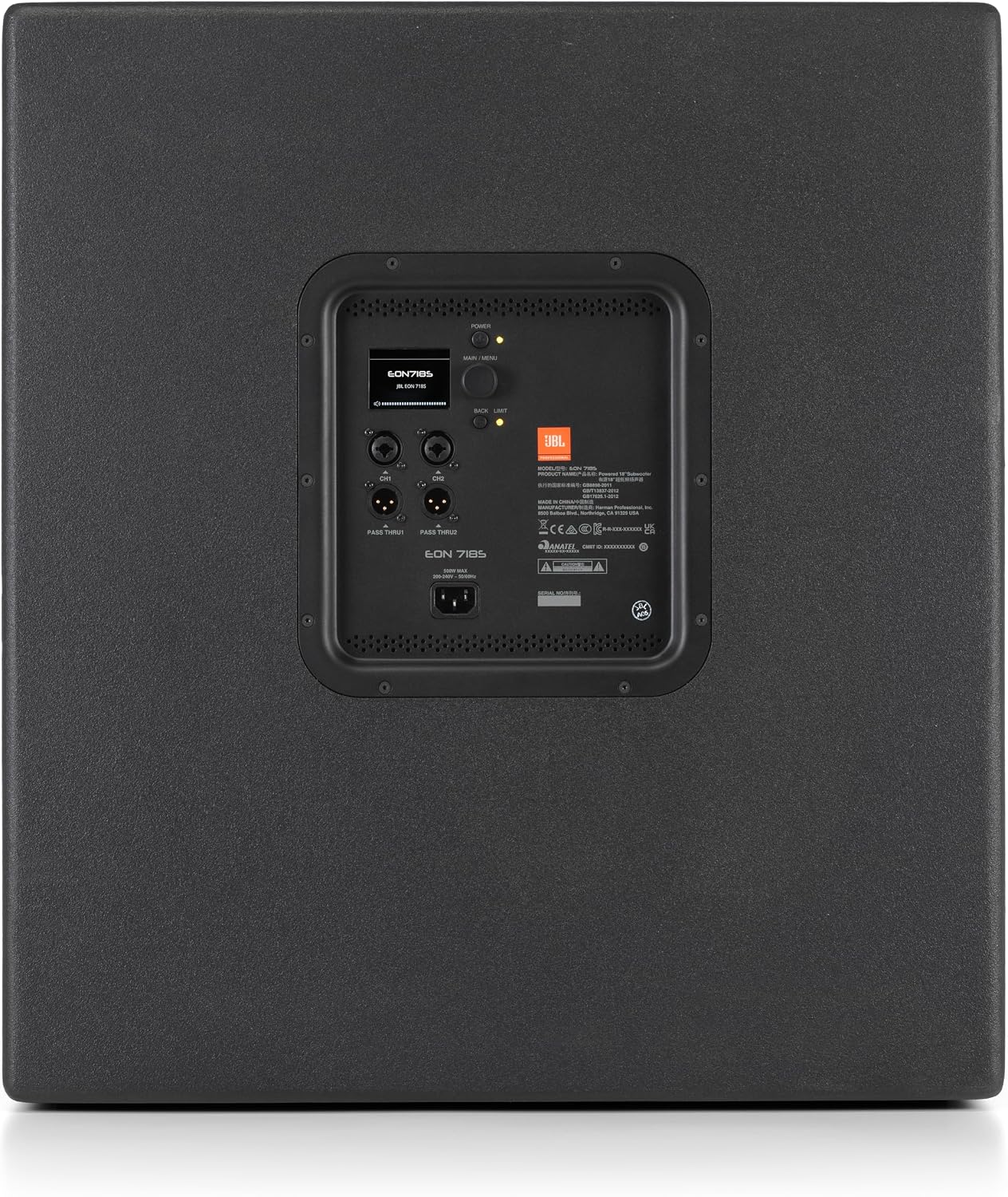 SUBWOOFER POTENCIADO JBL EON718S 18 PULGADAS 1500 WATTS - 4