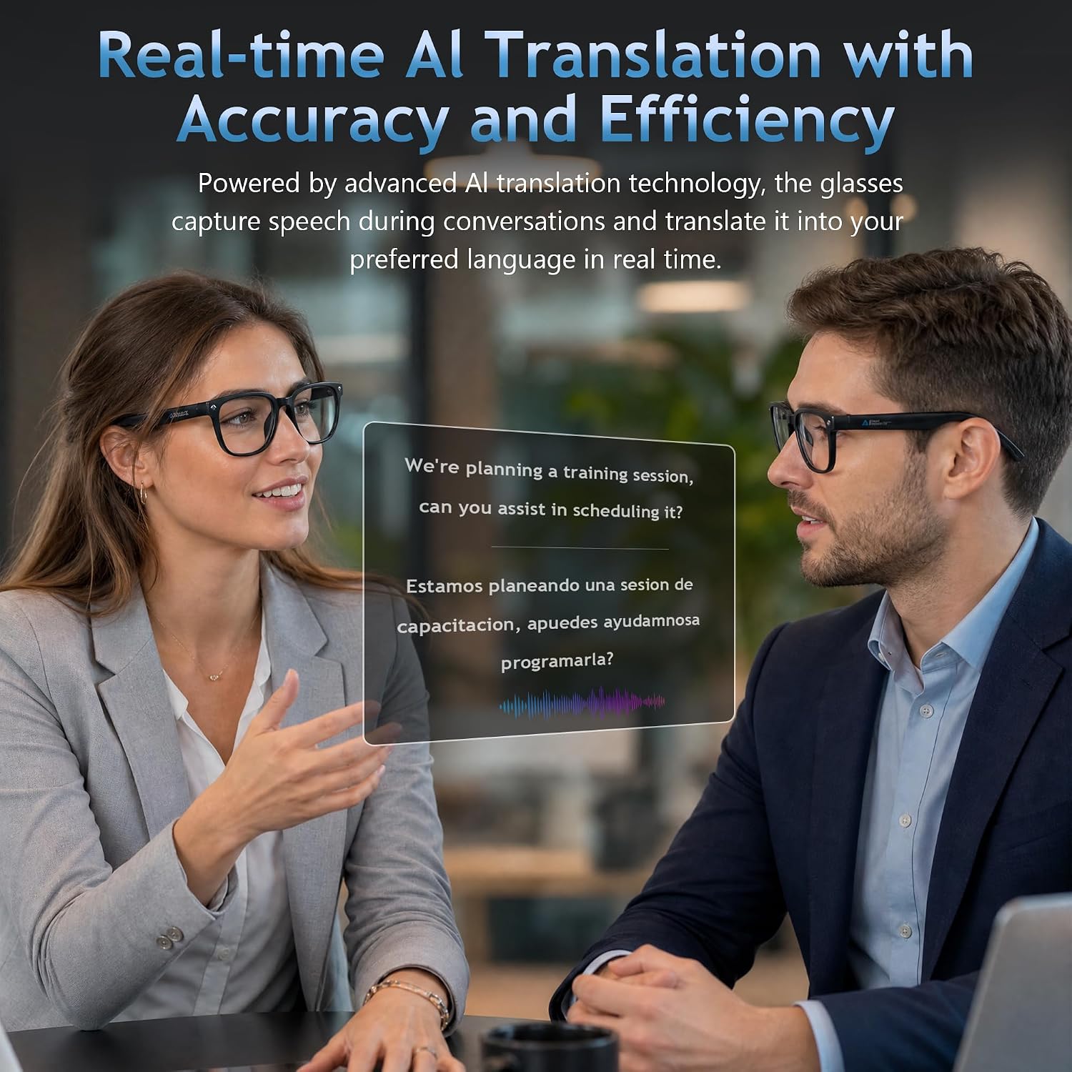 GAFAS INTELIGENTES ROZEUS AI CON CÁMARA 4K Y TRADUCCIÓN EN TIEMPO REAL - 4