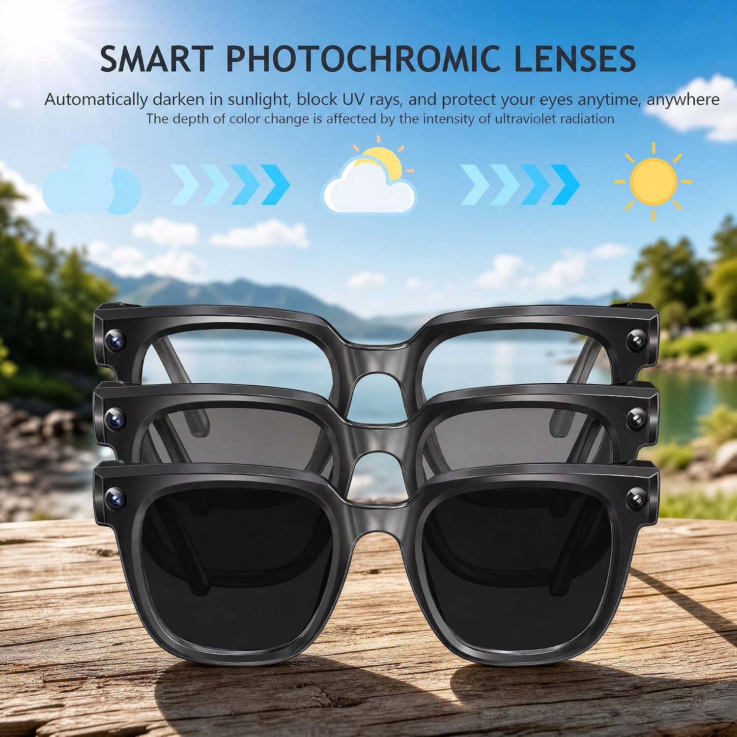 GAFAS INTELIGENTES ROZEUS AI CON CÁMARA 4K Y TRADUCCIÓN EN TIEMPO REAL - 5
