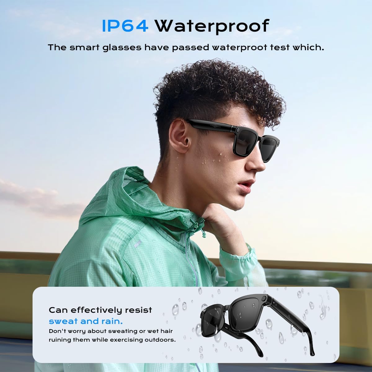 GAFAS INTELIGENTES XO AI CON CÁMARA HD 1080P Y TRADUCCIÓN EN TIEMPO REAL NEGRO - 5