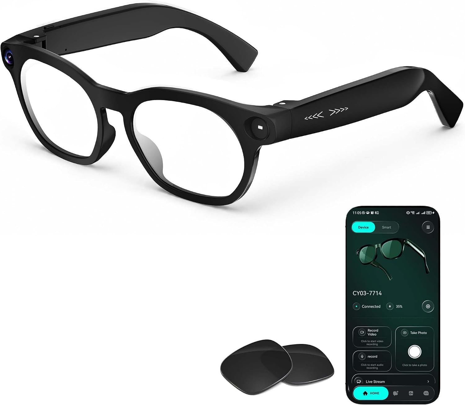 GAFAS INTELIGENTES LOANGYUNFONE CON CÁMARA 1080P HD - 1
